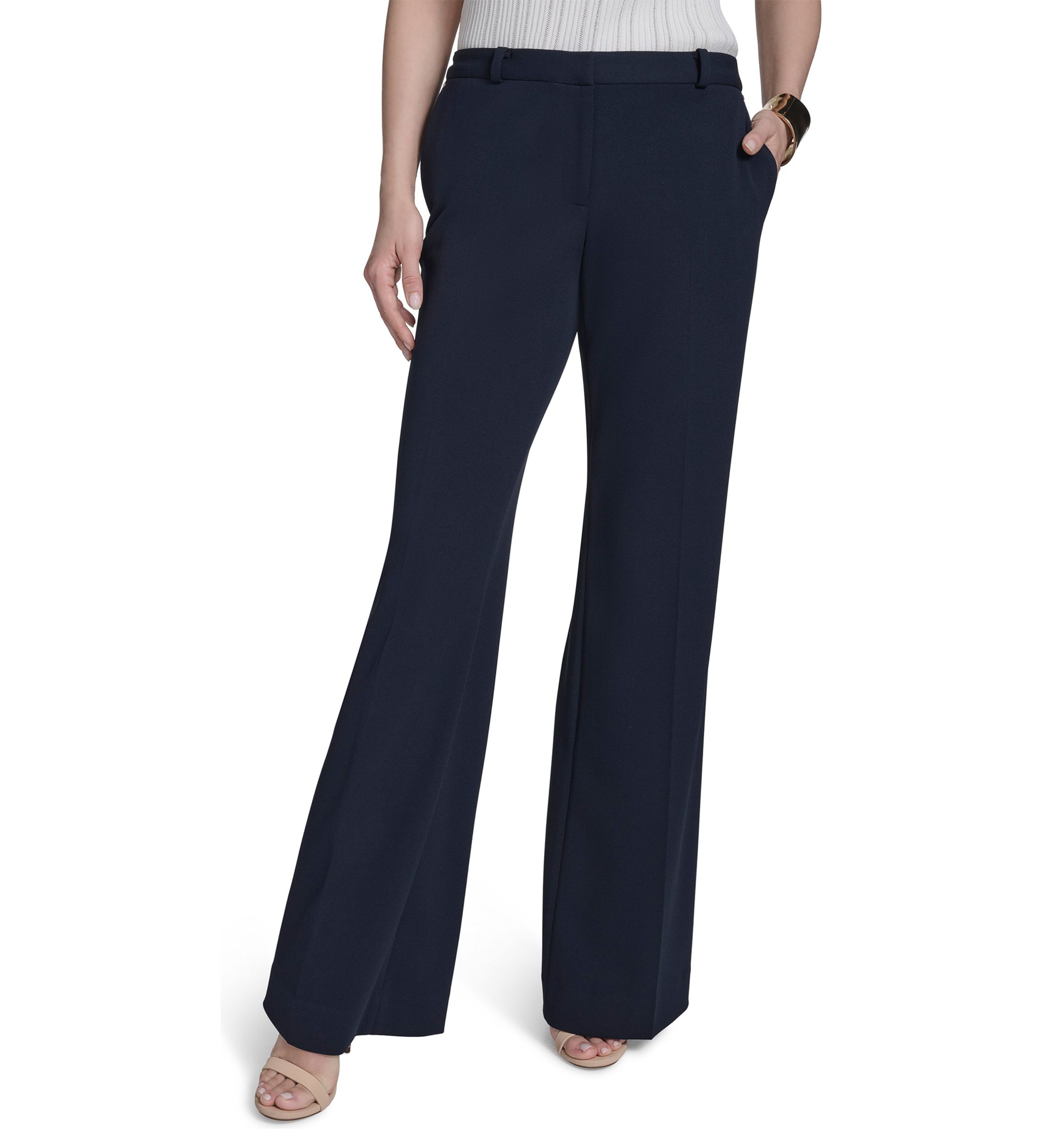 Womens Constructed Wide Leg Pants