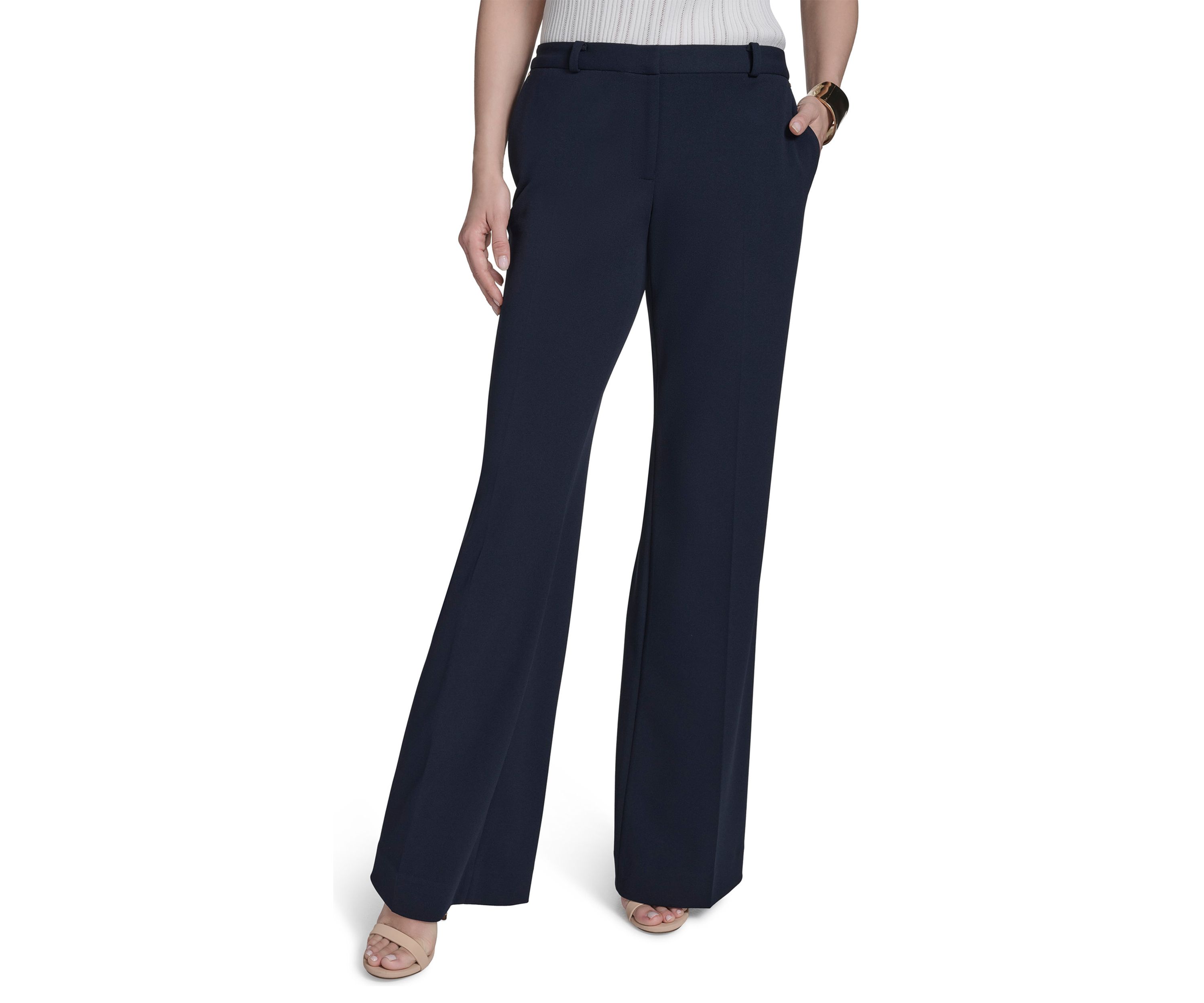 Womens Constructed Wide Leg Pants