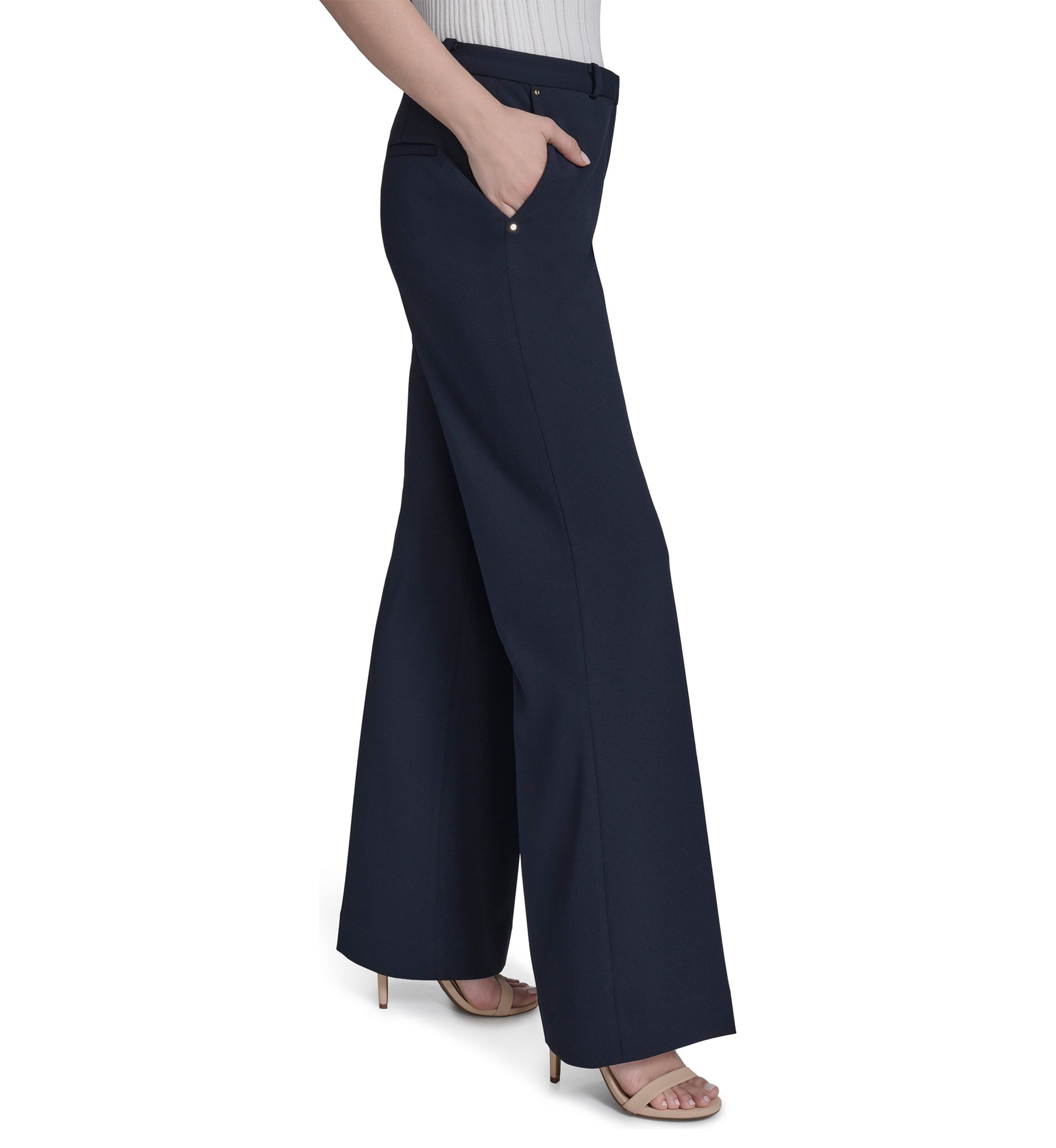 Womens Constructed Wide Leg Pants