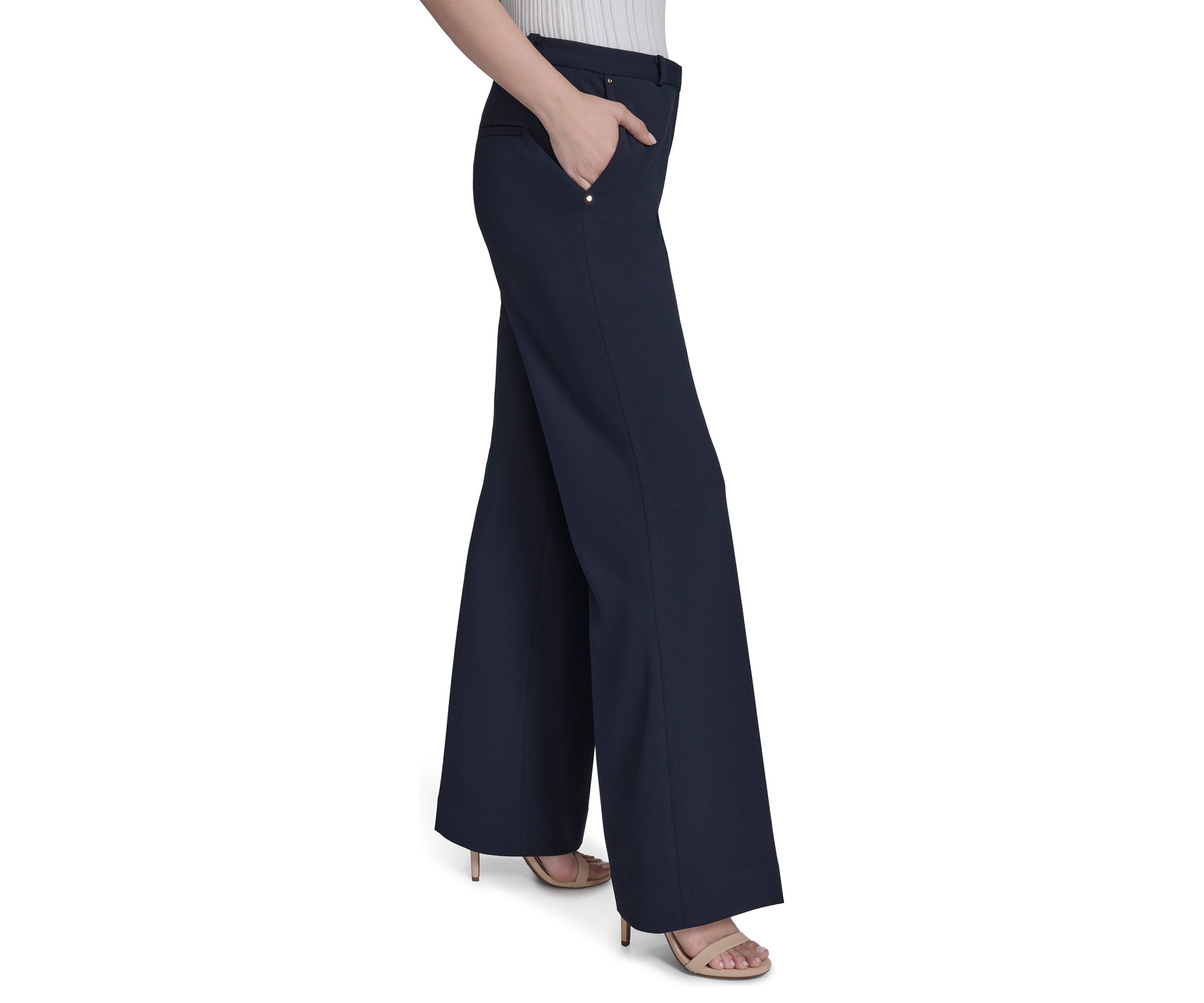 Womens Constructed Wide Leg Pants