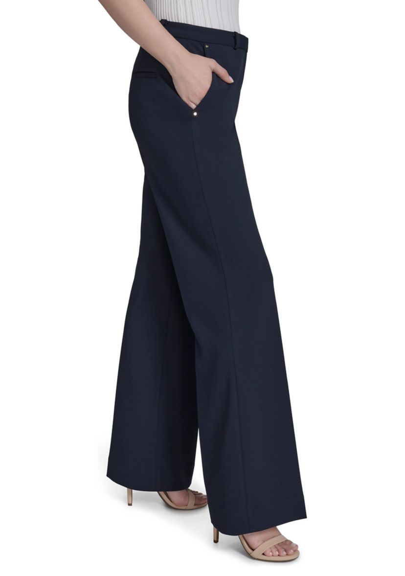 Womens Constructed Wide Leg Pants