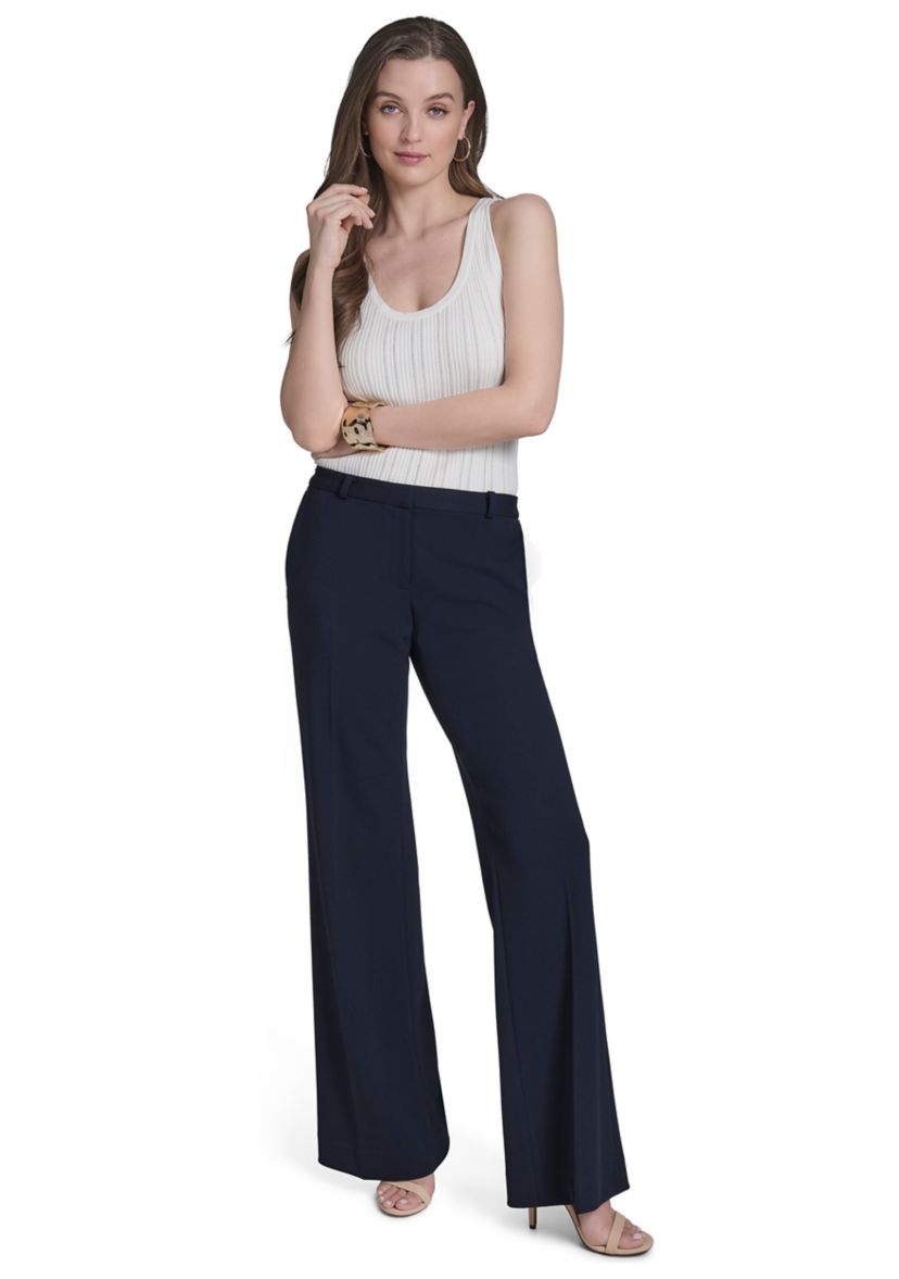 Womens Constructed Wide Leg Pants