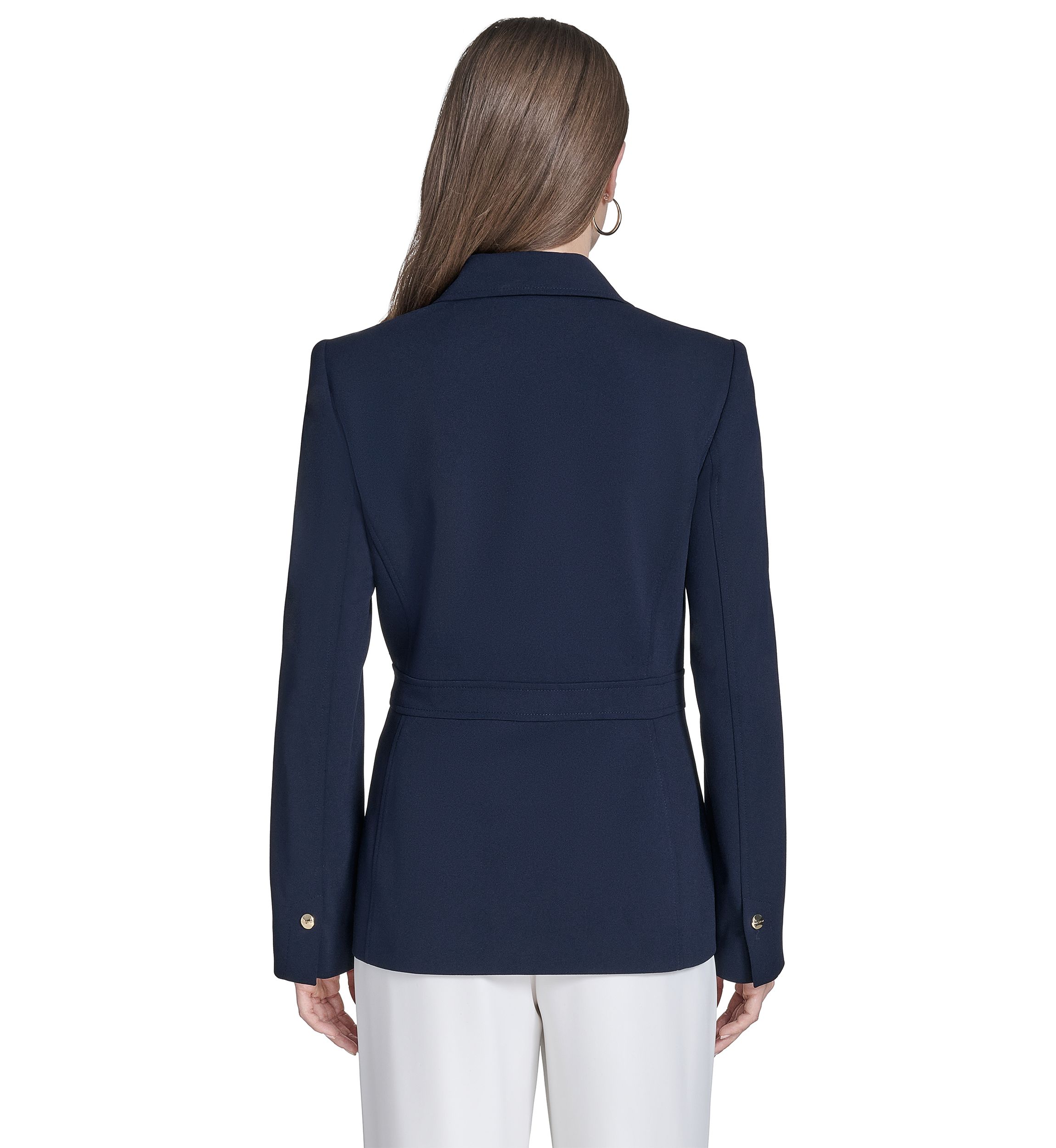 Womens Center Snap Double Pocket Suit Separate Jacket