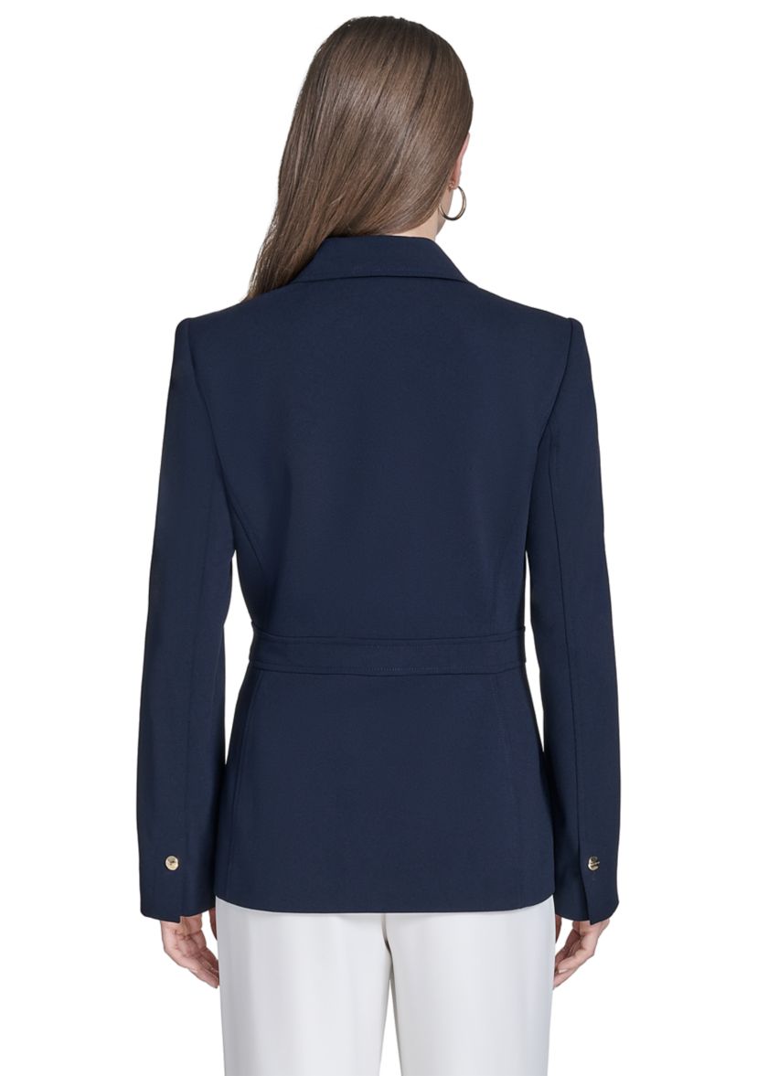 Womens Center Snap Double Pocket Suit Separate Jacket