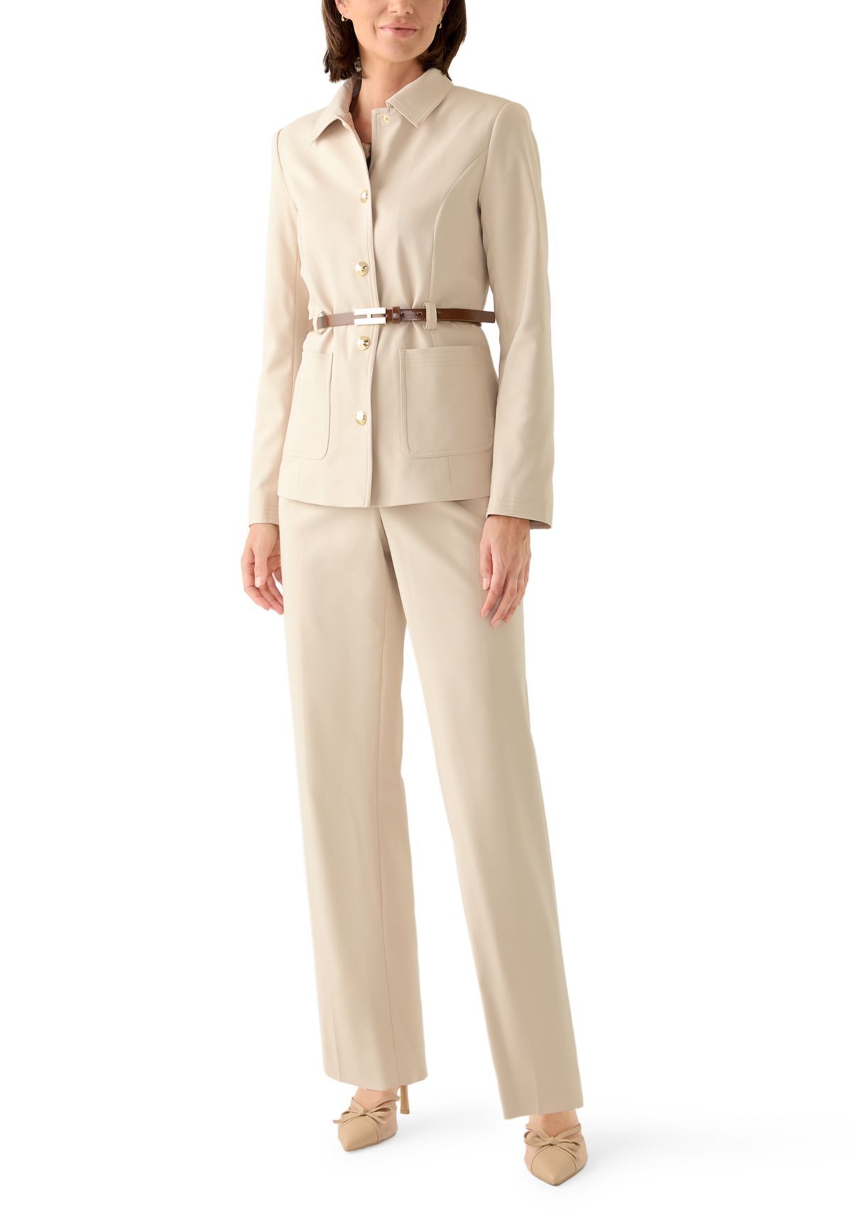 Womens Slim Fit Ankle Pants