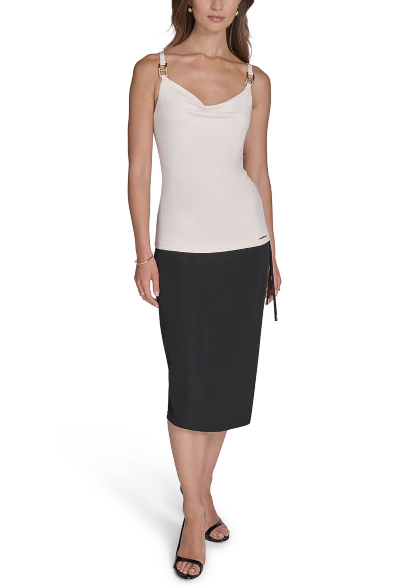 Womens Hardware Sleeveless Jersey Top