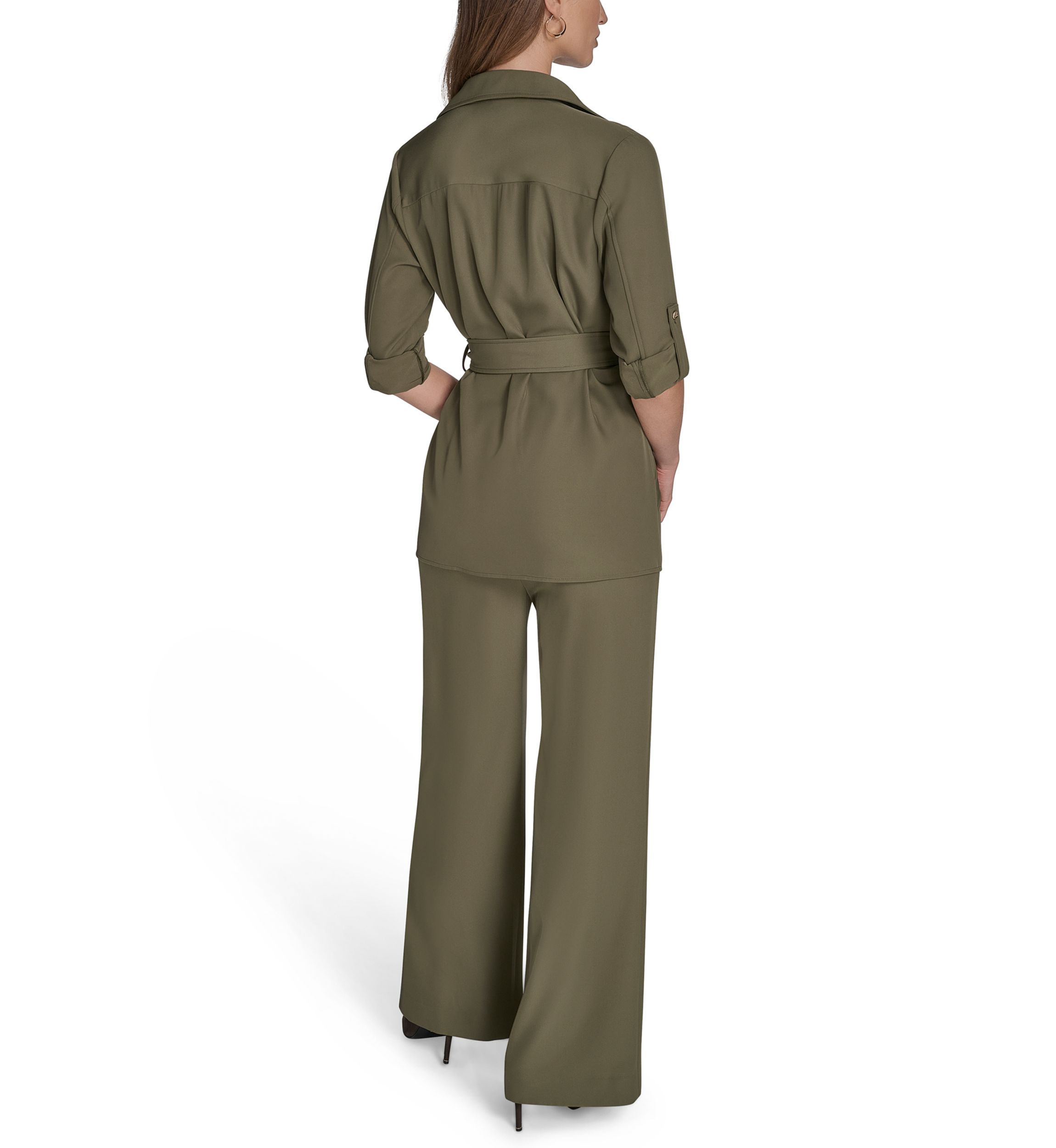Womens Soft Suiting Belted Blazer