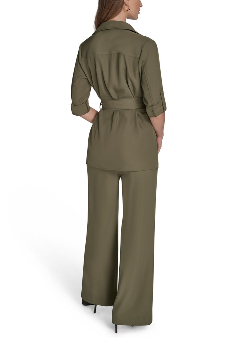 Womens Soft Suiting Belted Blazer