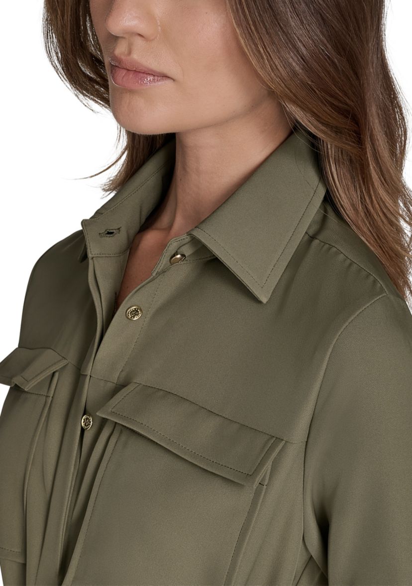 Womens Soft Suiting Belted Blazer