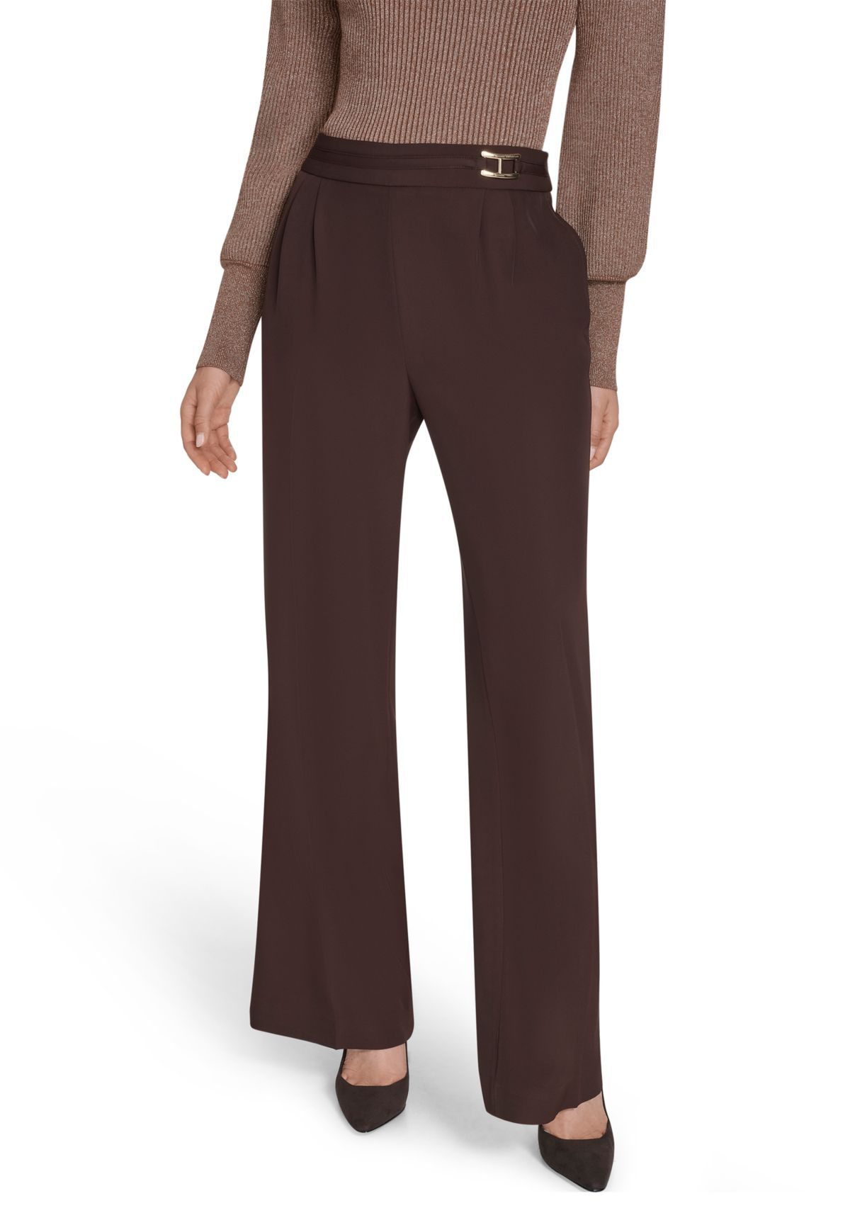 Womens Pull On Wide Leg Pants