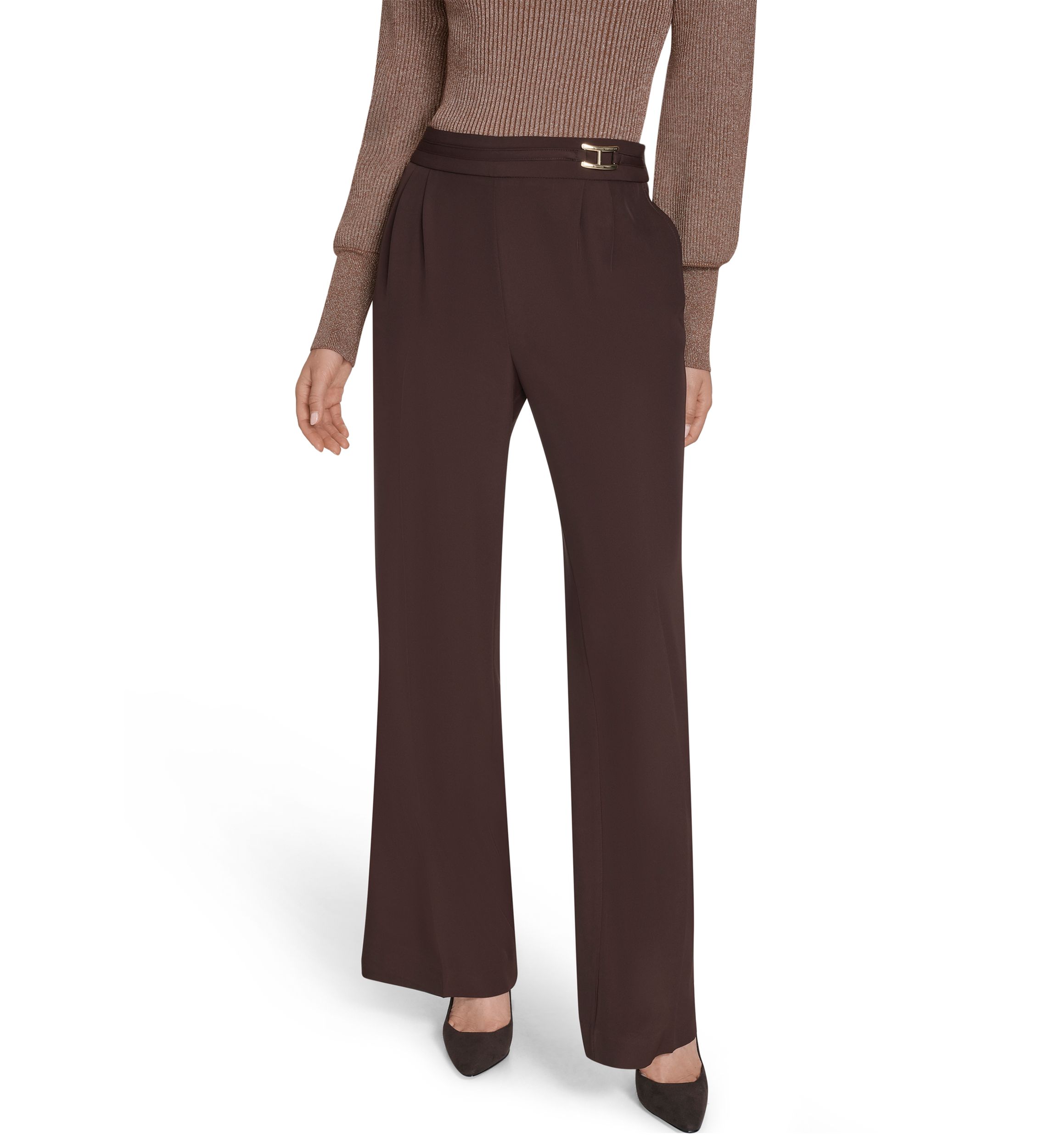 Womens Pull On Wide Leg Pants
