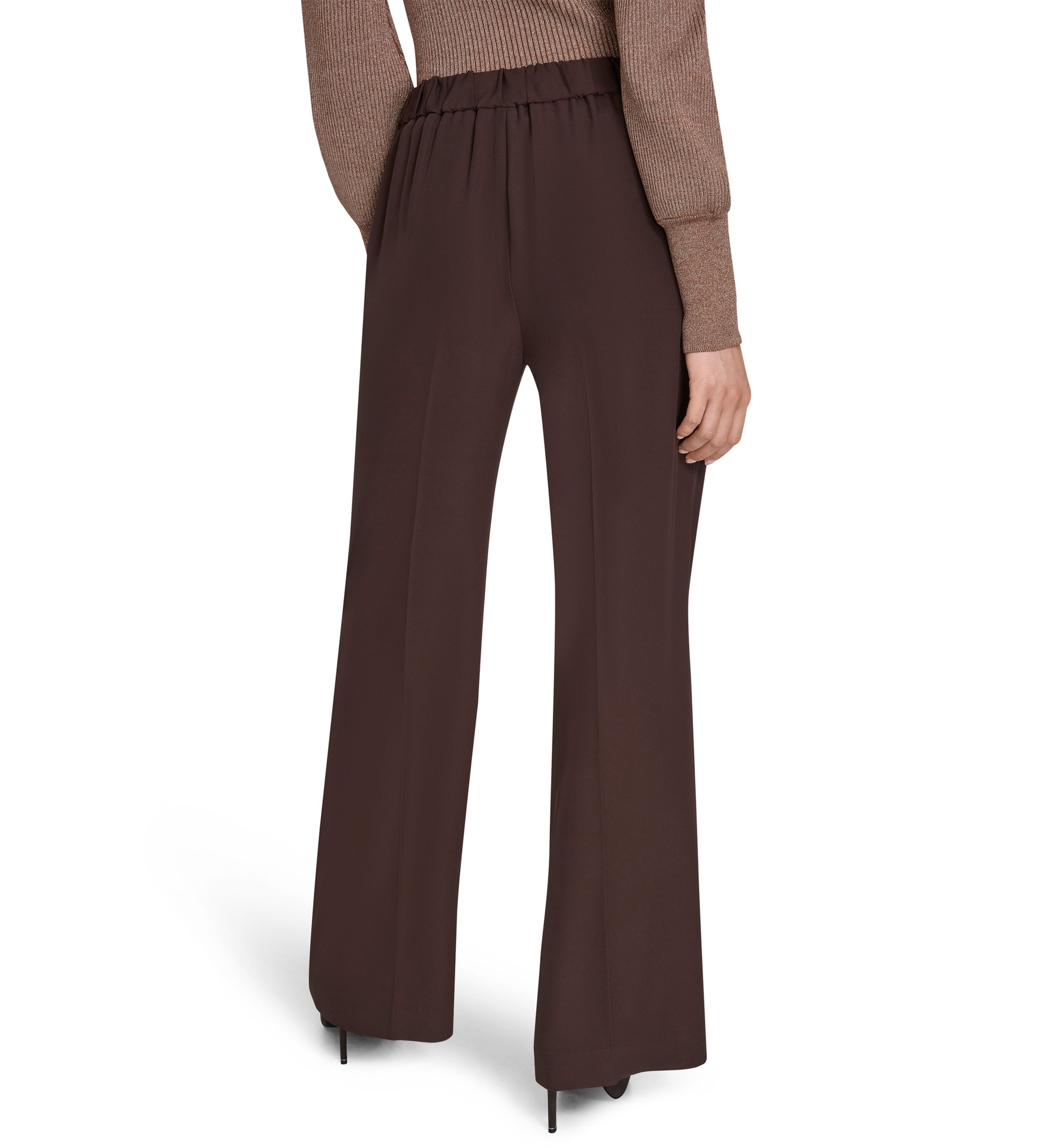 Womens Pull On Wide Leg Pants