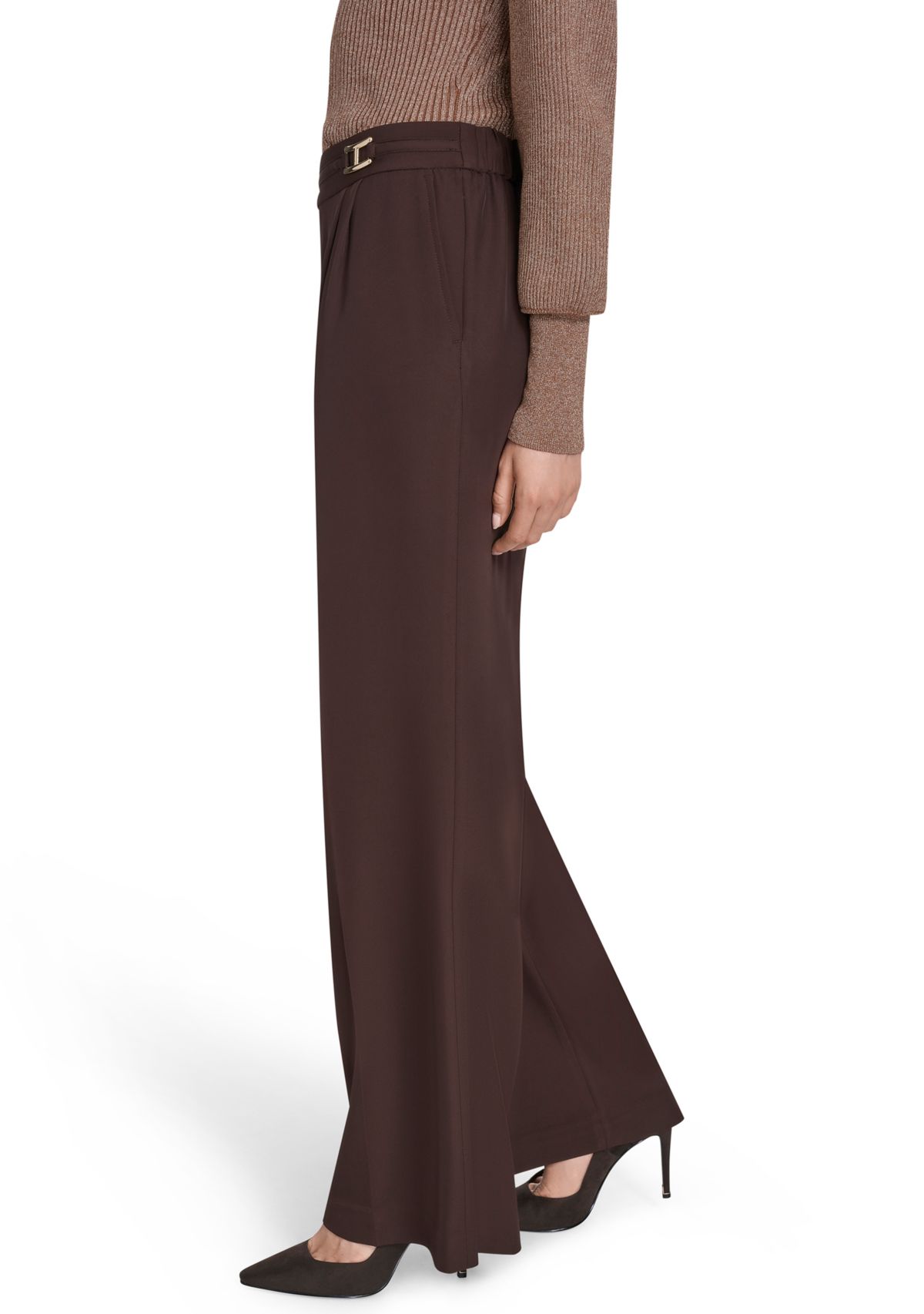 Womens Pull On Wide Leg Pants
