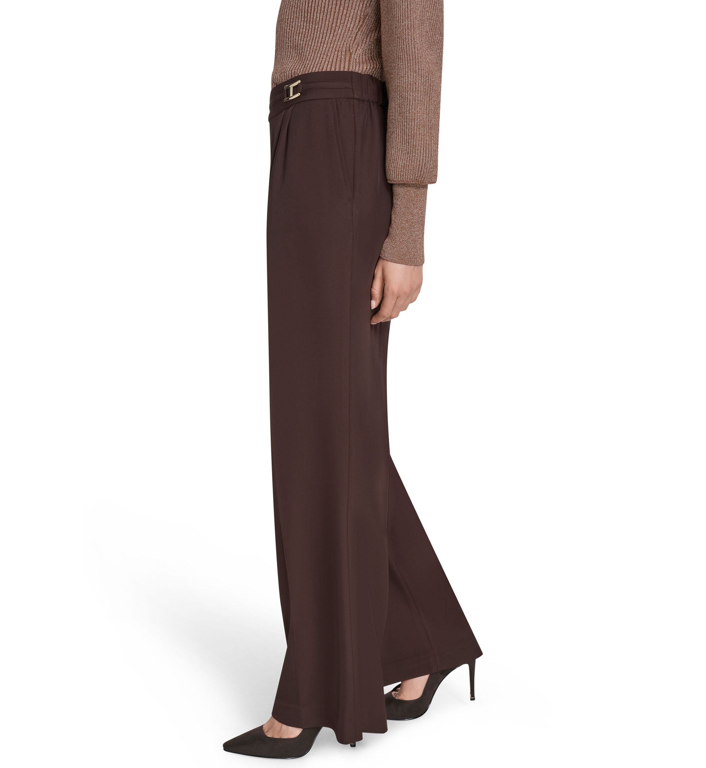 Womens Pull On Wide Leg Pants