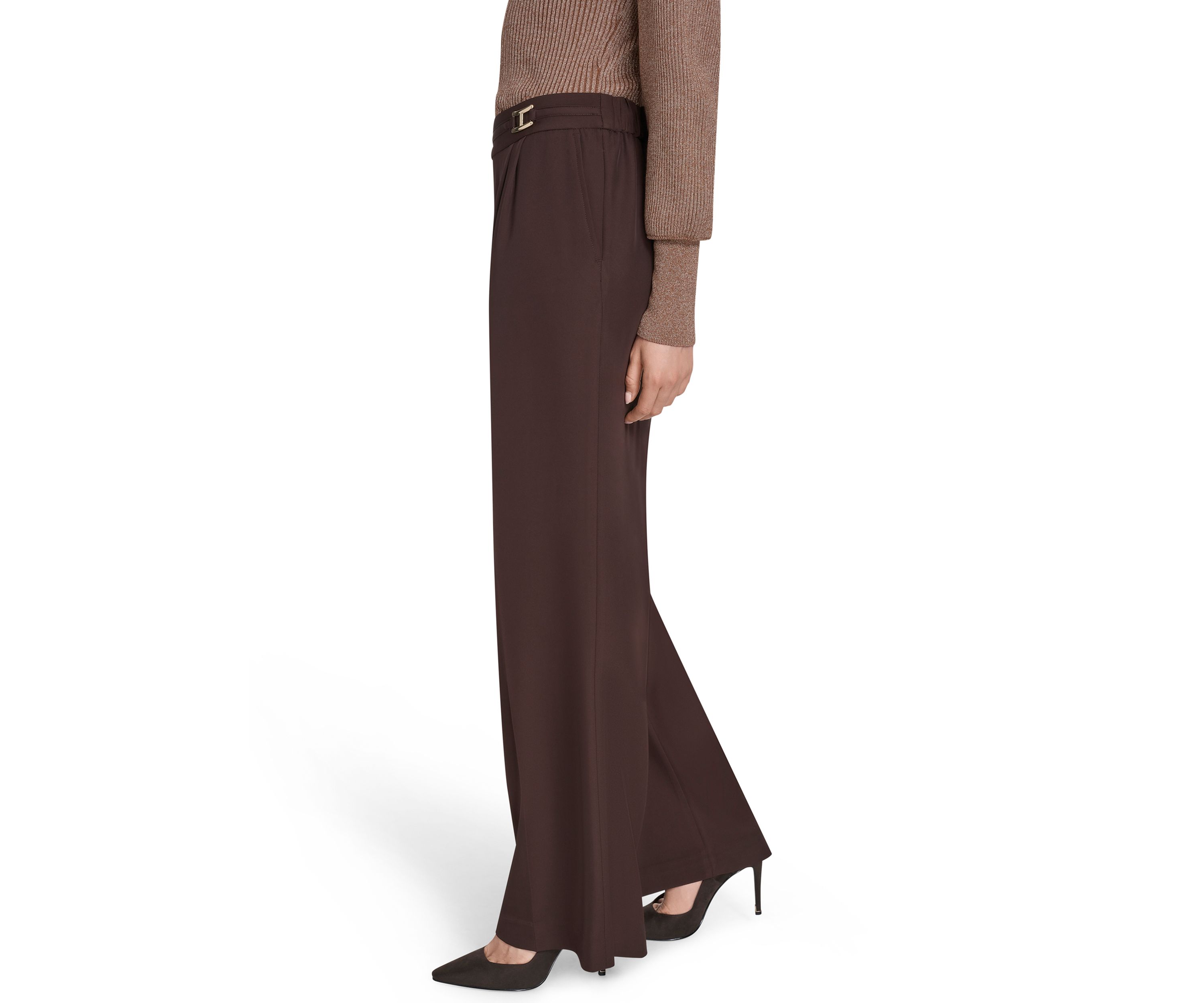 Womens Pull On Wide Leg Pants