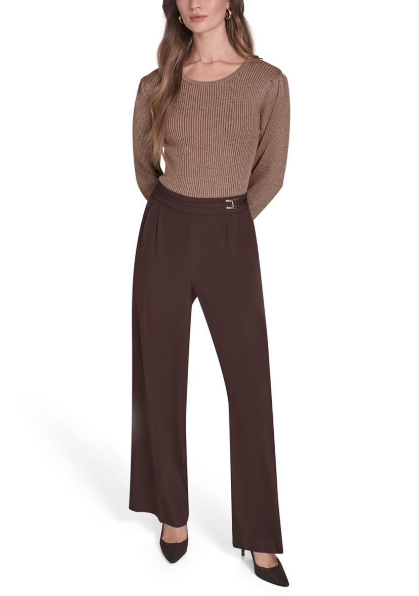 Womens Pull On Wide Leg Pants