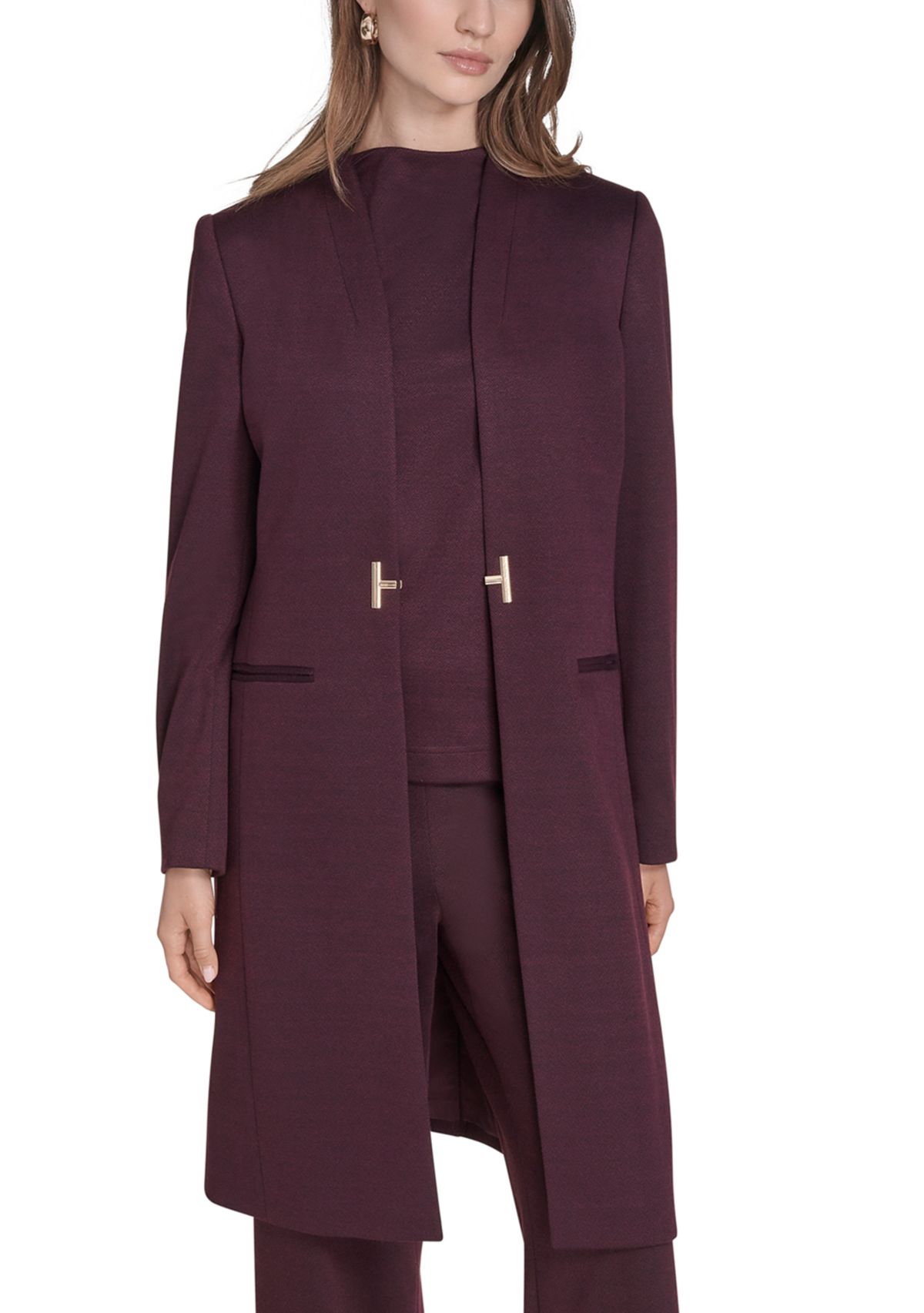 Womens Collarless H-Closure Topper 