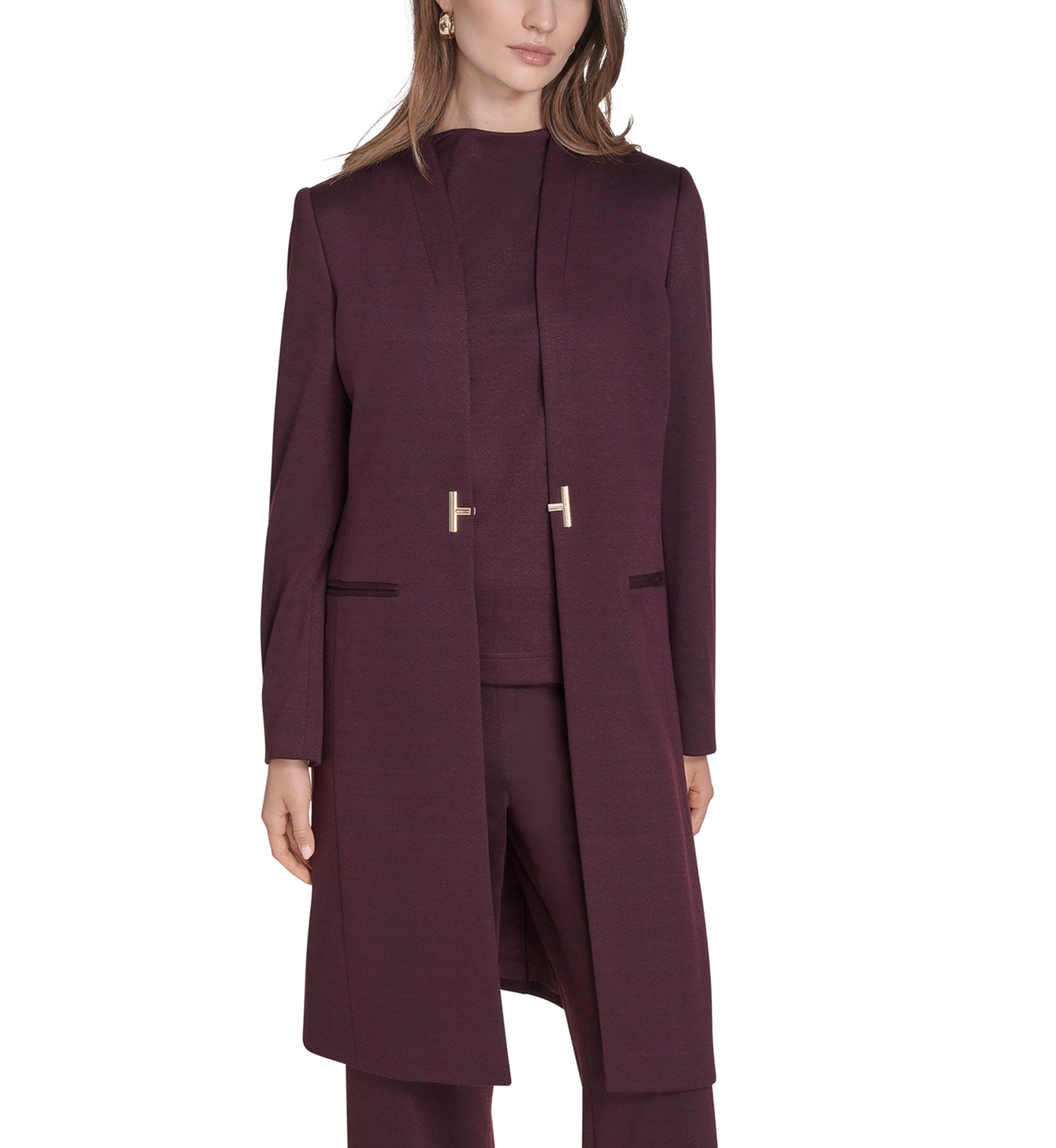 Womens Collarless H-Closure Topper 