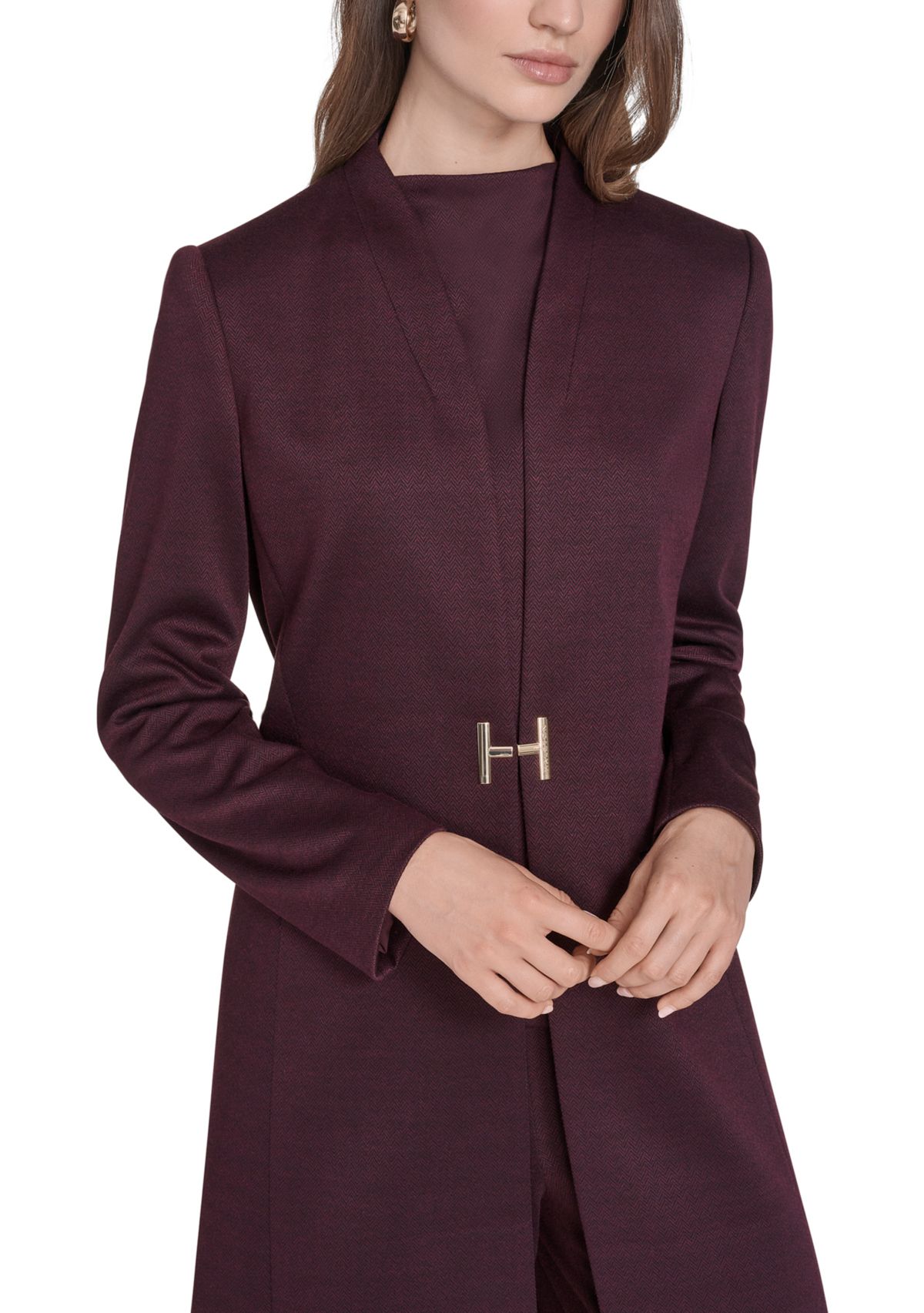 Womens Collarless H-Closure Topper 
