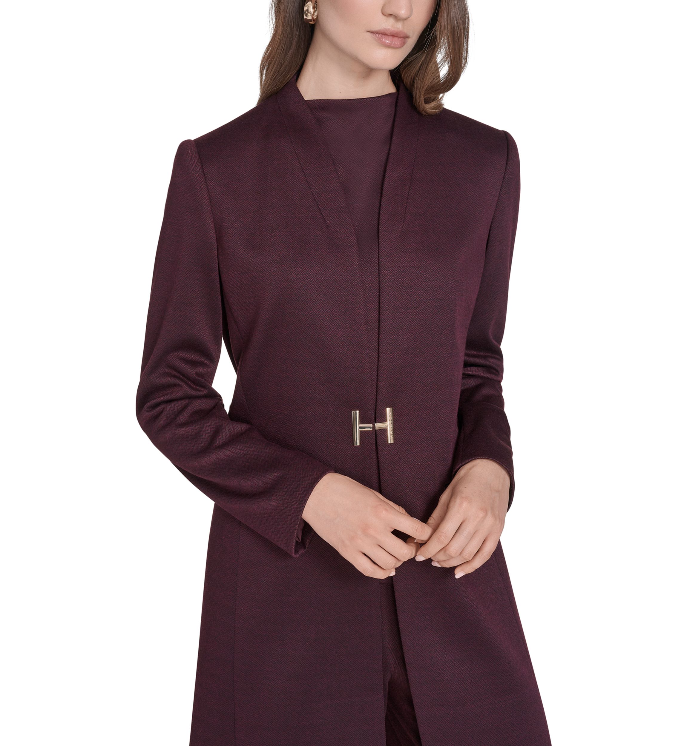 Womens Collarless H-Closure Topper 