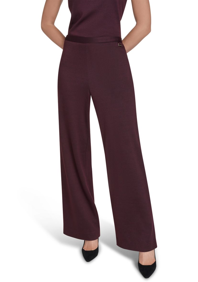 Womens Pull On Wide Leg Pants