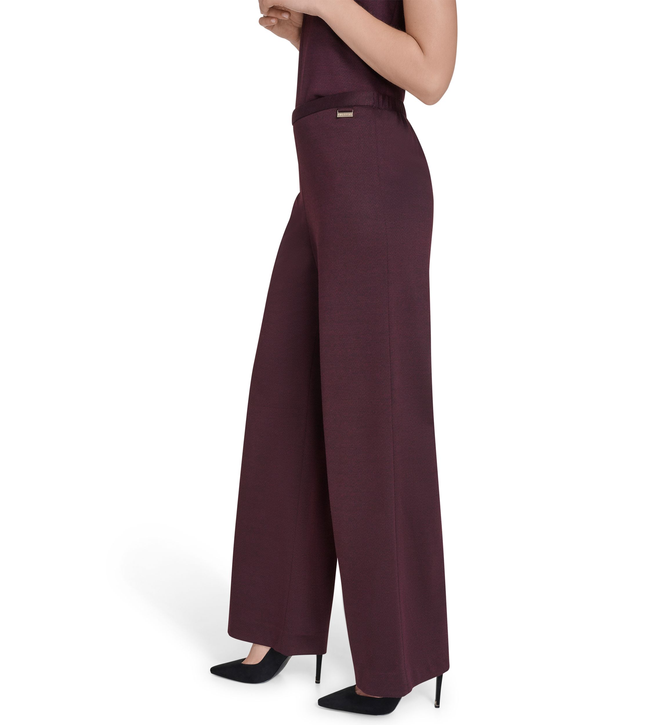 Womens Pull On Wide Leg Pants
