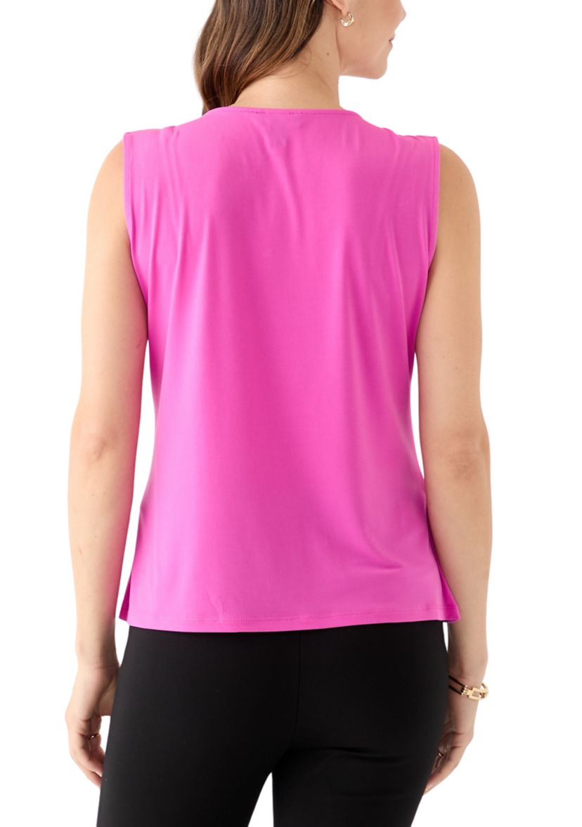 Womens Slanted Chain Jersey Top