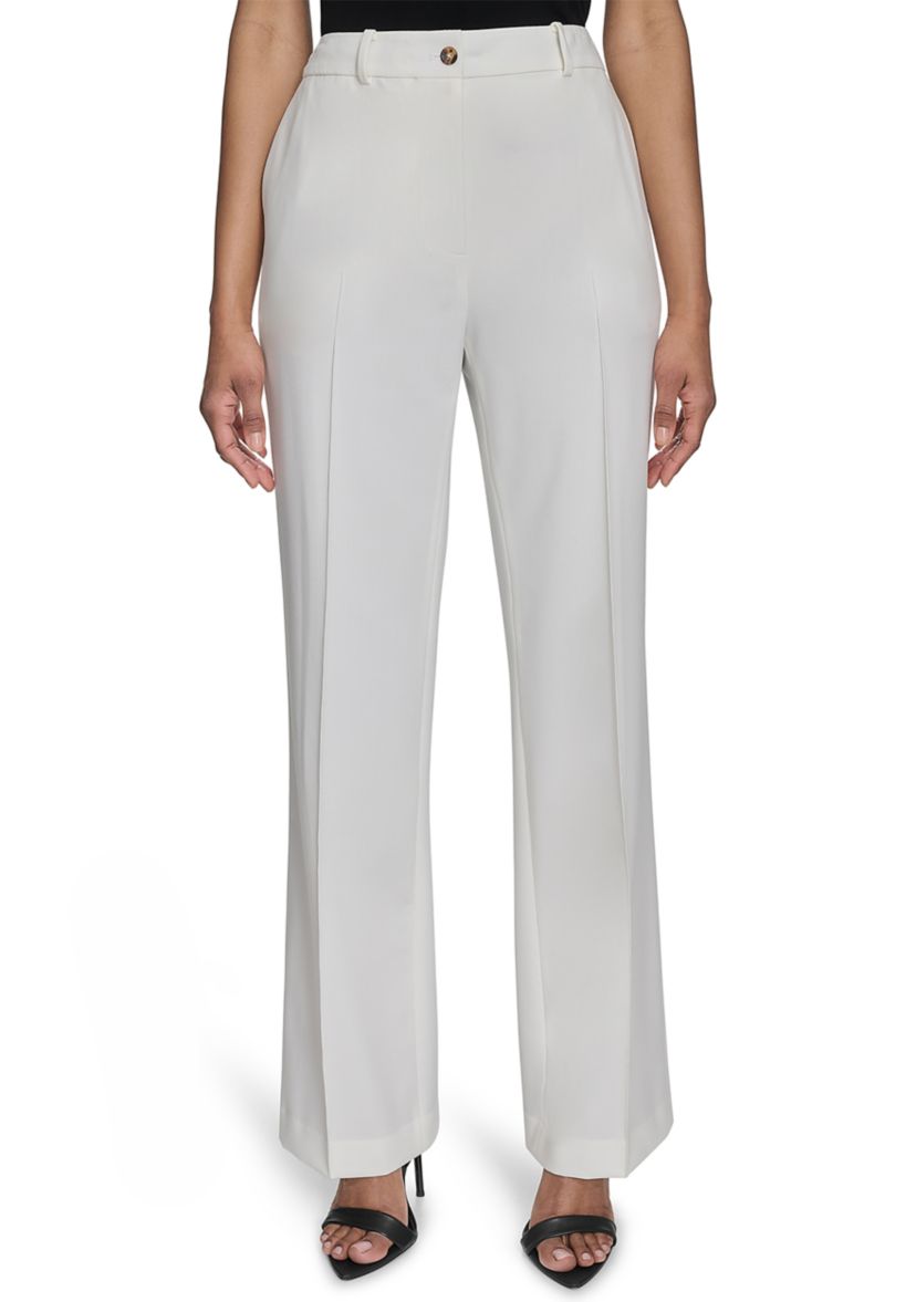 Womens Straight Leg Constructed Pants
