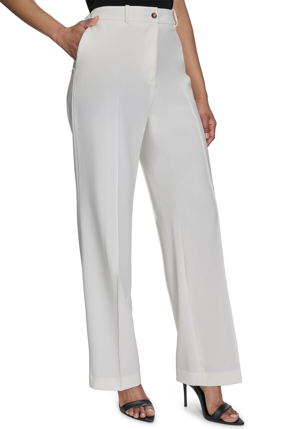 Womens Straight Leg Constructed Pants