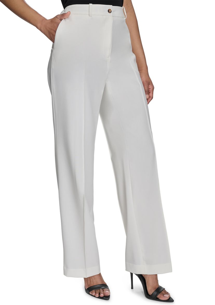 Womens Straight Leg Constructed Pants