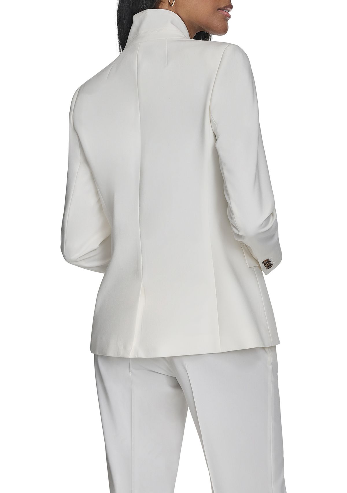 Womens Stand Collar One Button Blazer