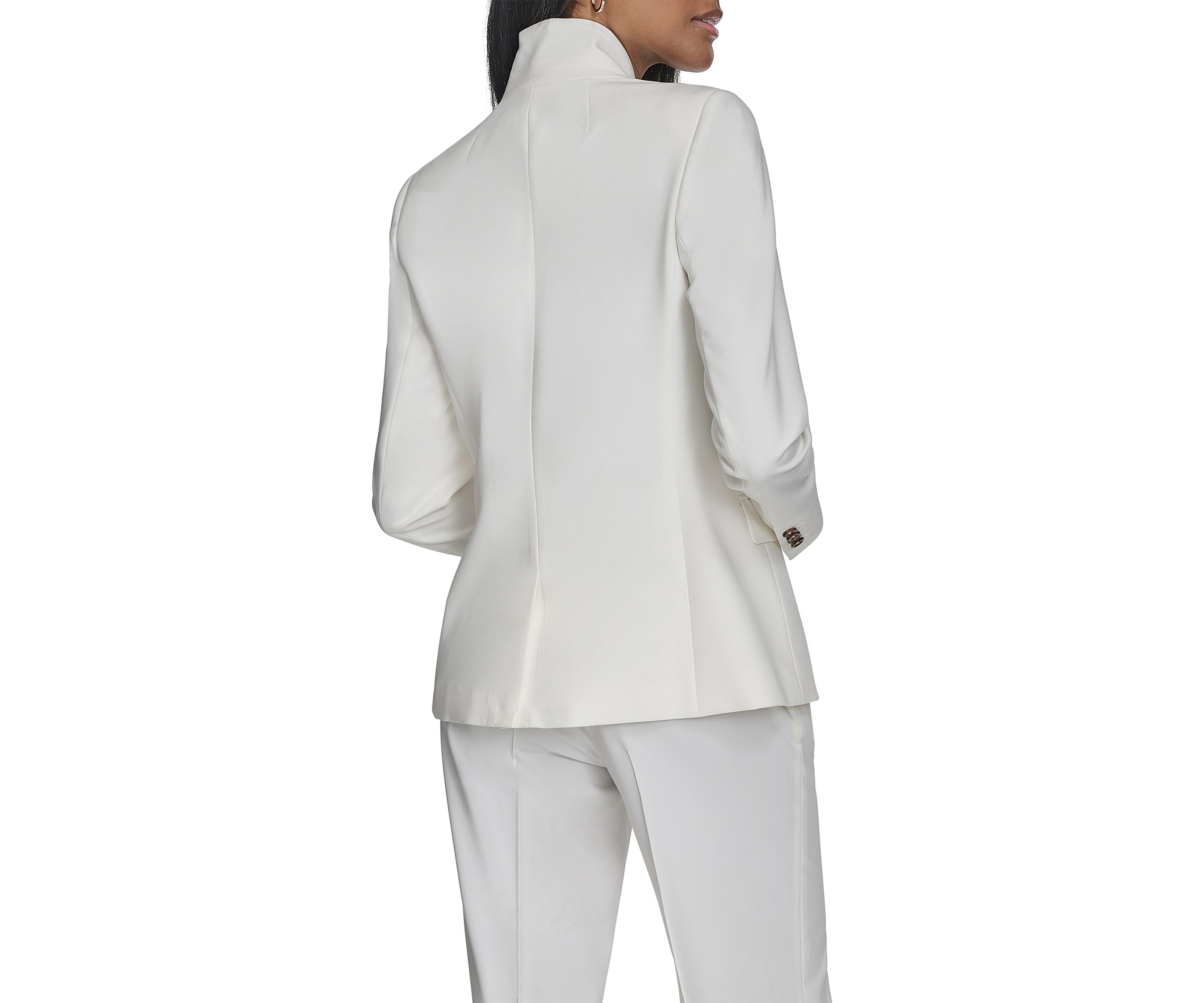 Womens Stand Collar One Button Blazer