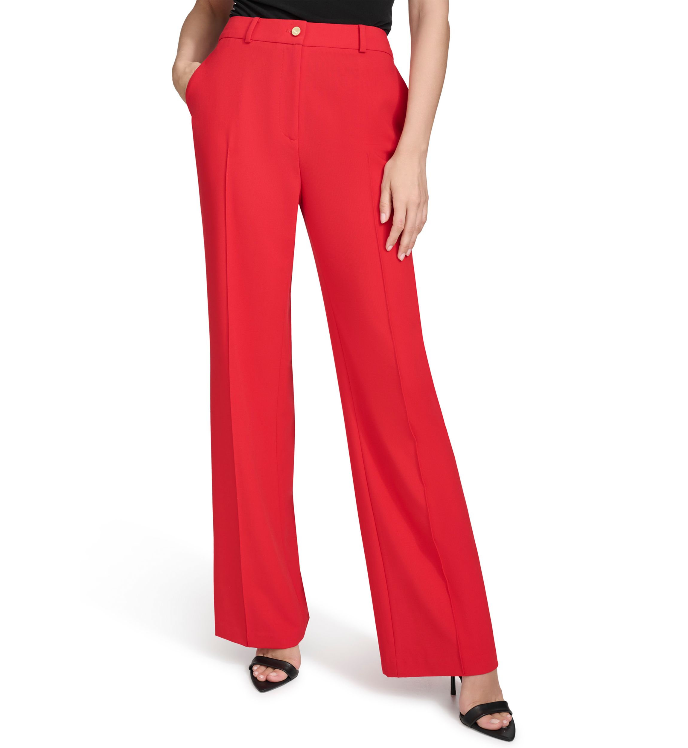 Womens Straight Leg Slash Pocket Pants