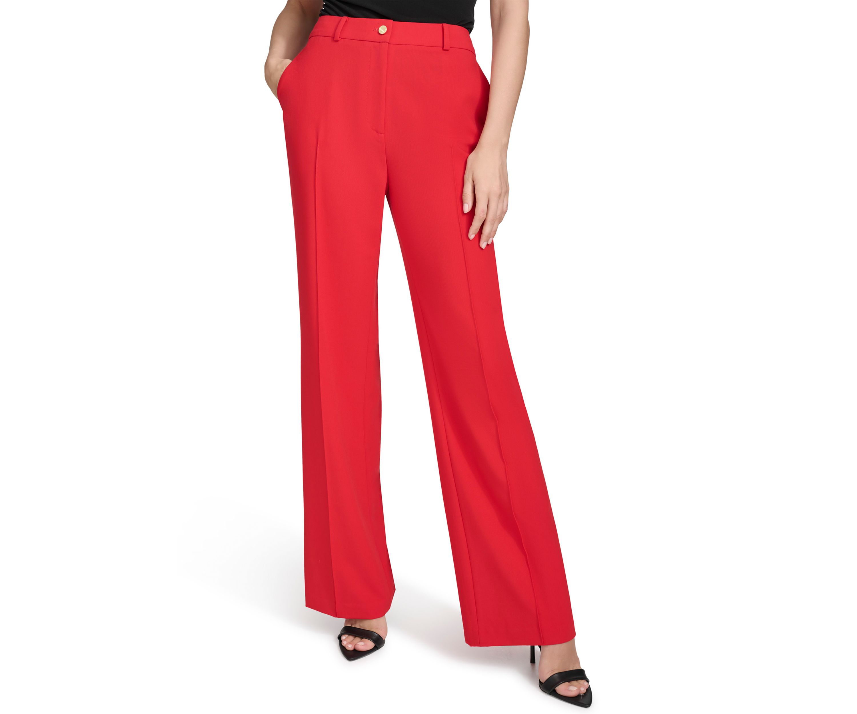 Womens Straight Leg Slash Pocket Pants