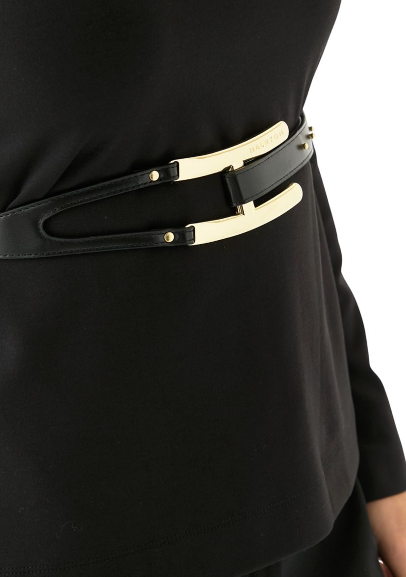 Womens Long Sleeve Belted Top