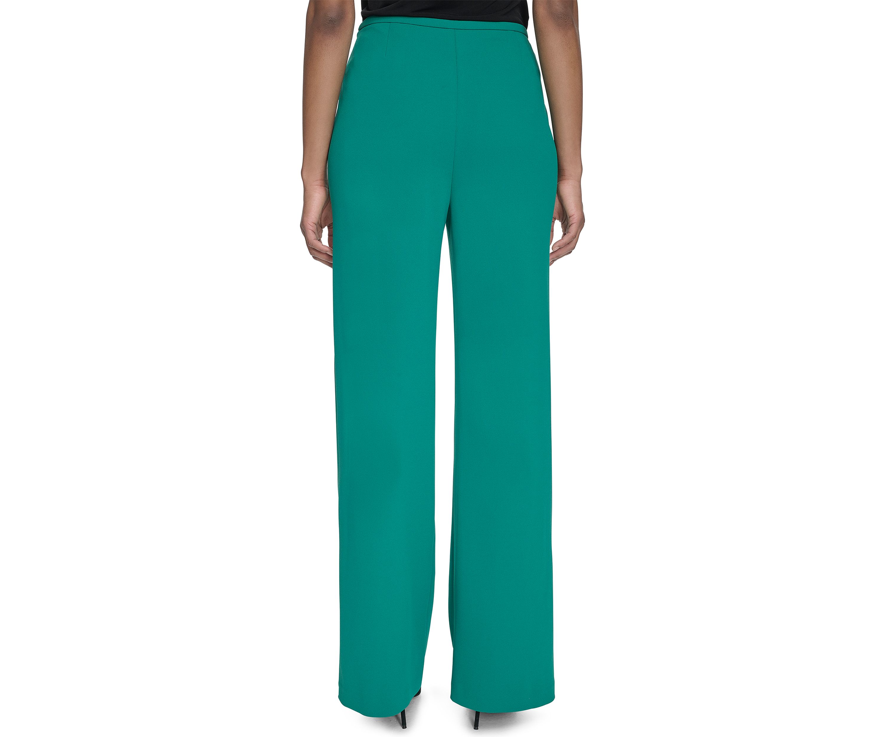 Scuba Flat Front Flare Pants