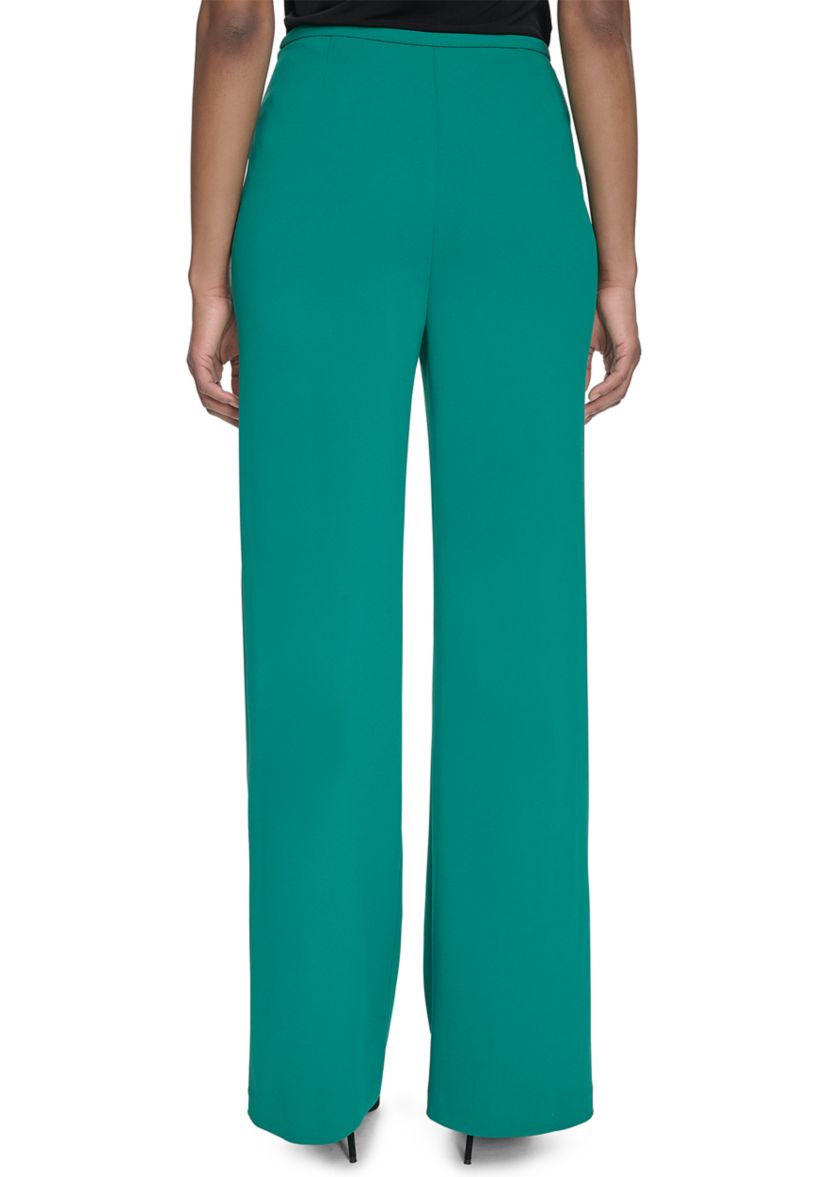 Scuba Flat Front Flare Pants