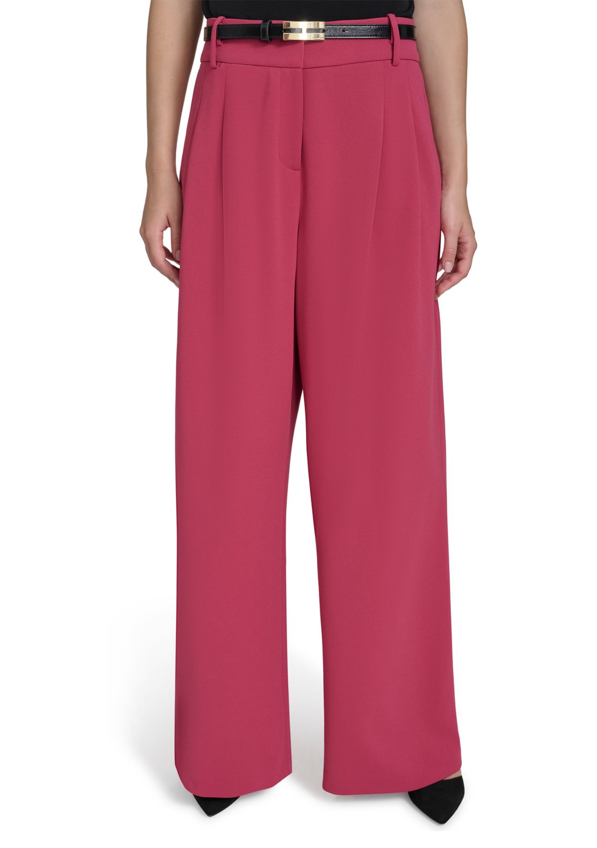 Womens Wide Leg Scuba Pants