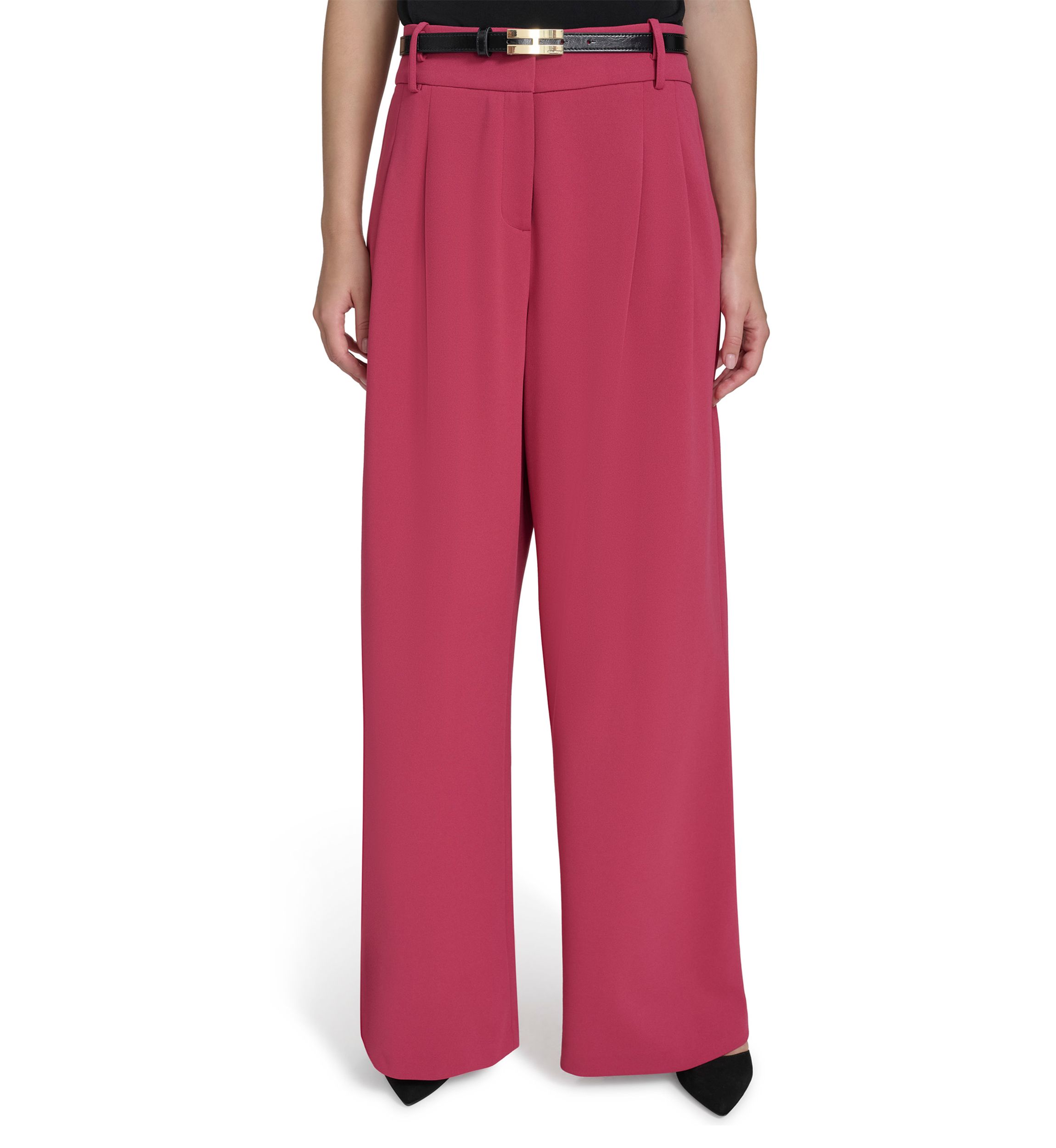 Womens Wide Leg Scuba Pants