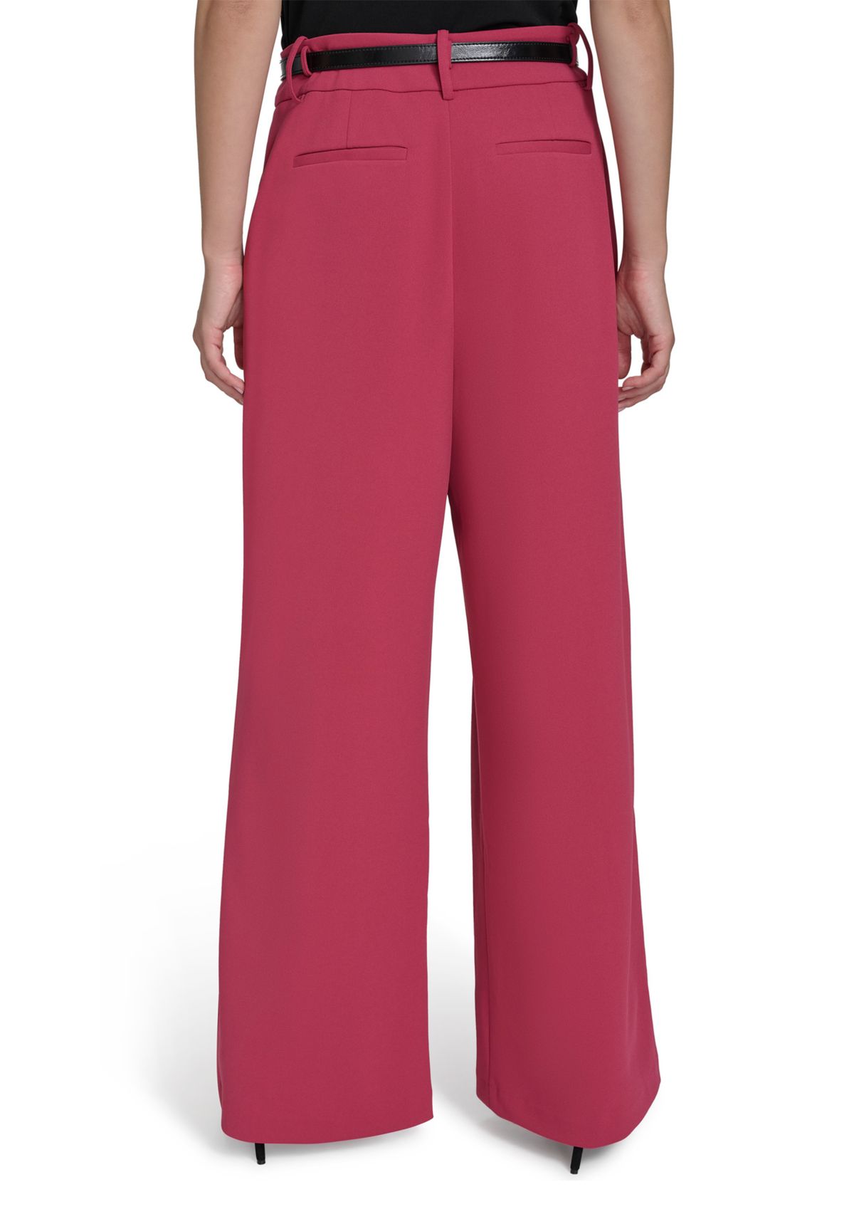 Womens Wide Leg Scuba Pants