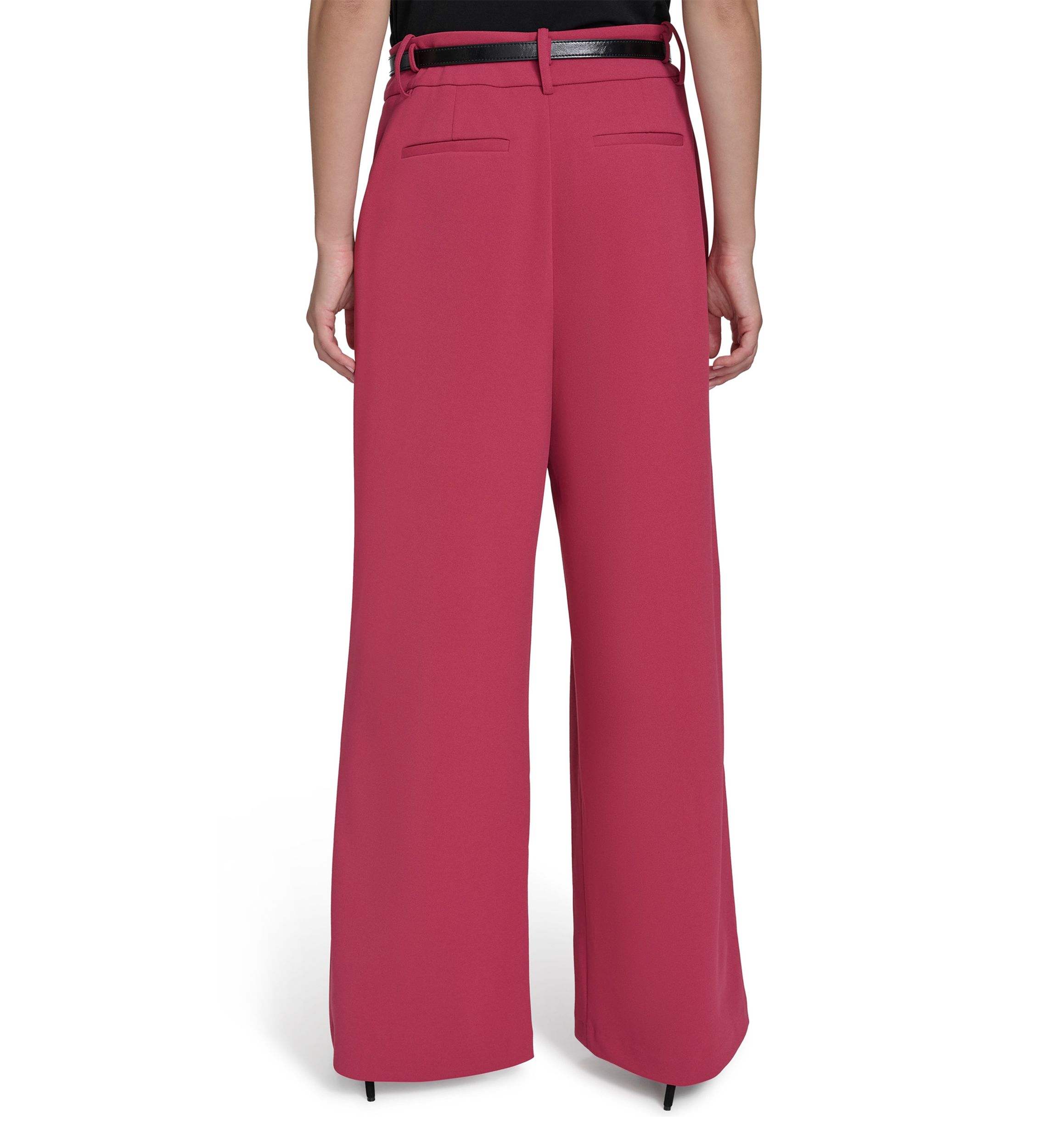 Womens Wide Leg Scuba Pants