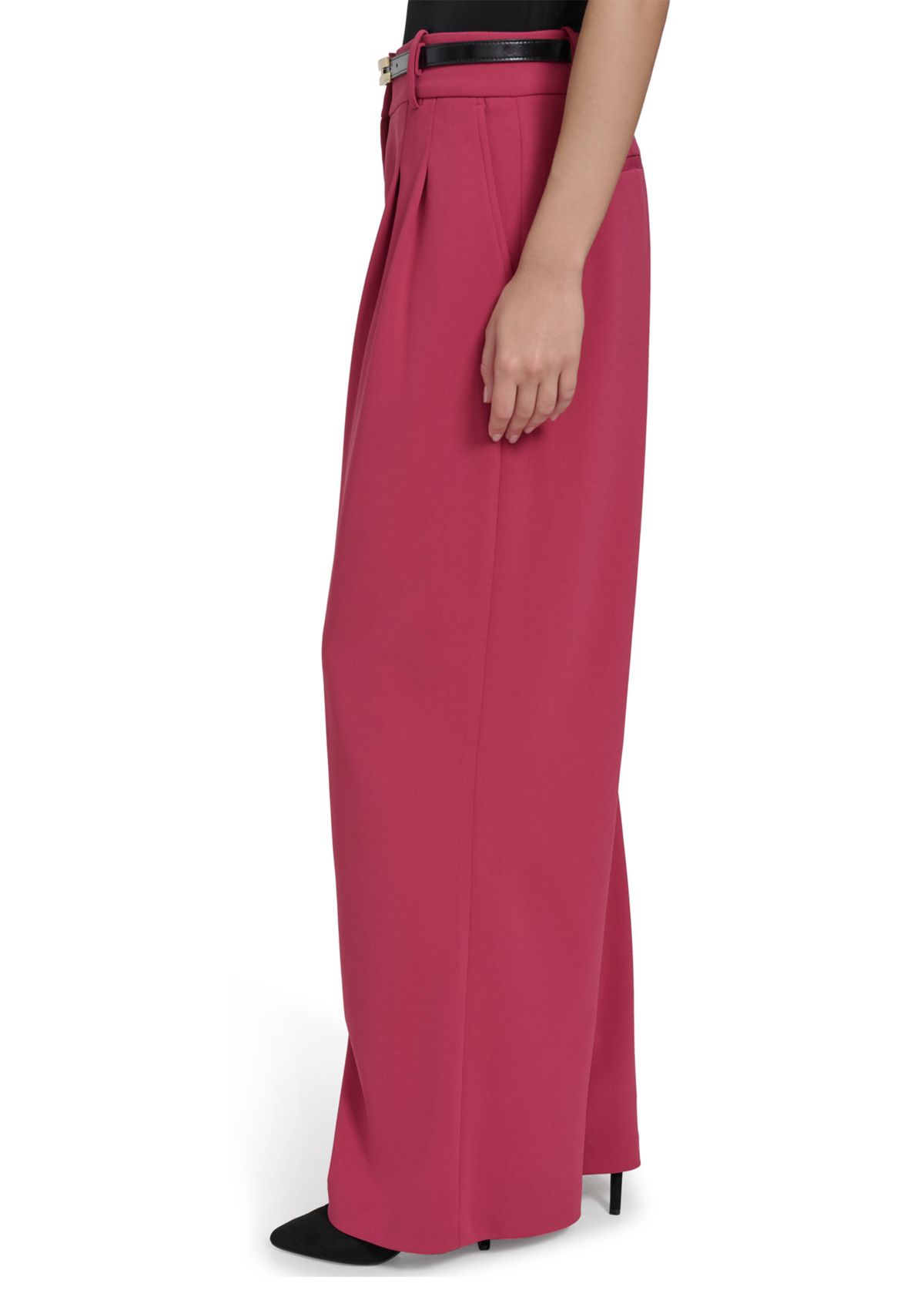 Womens Wide Leg Scuba Pants