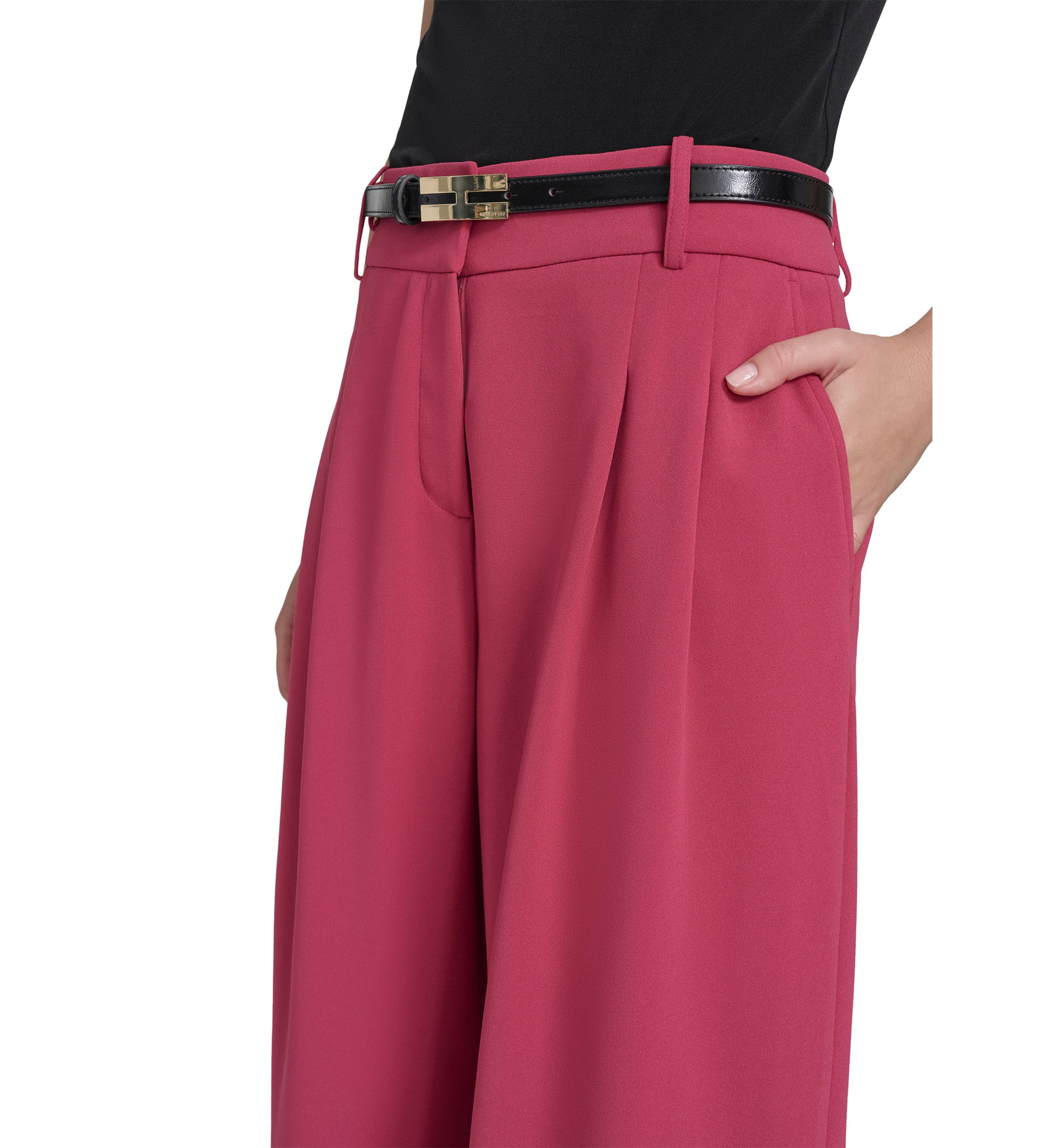 Womens Wide Leg Scuba Pants