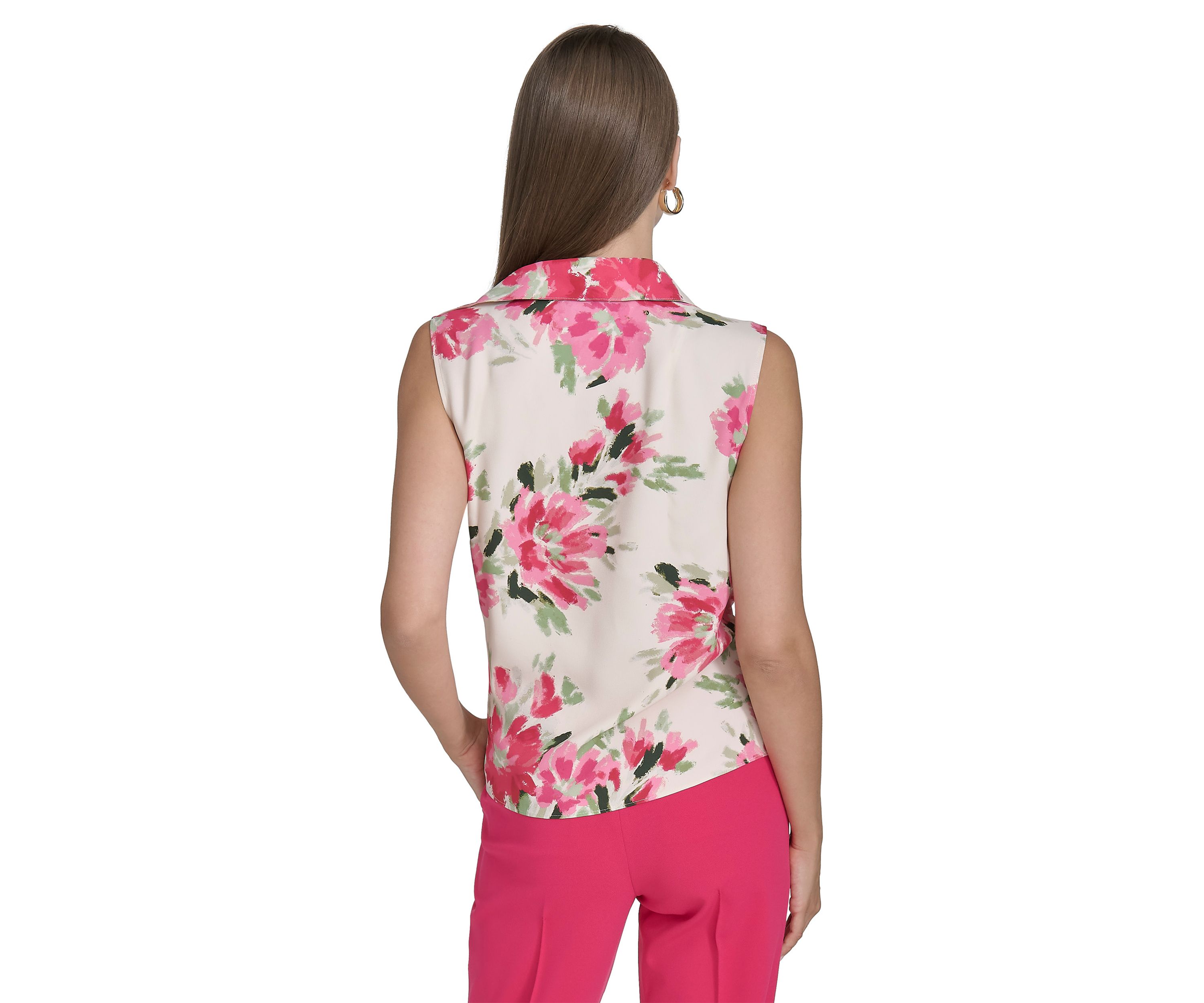 Womens Sleeveless Printed Blouse