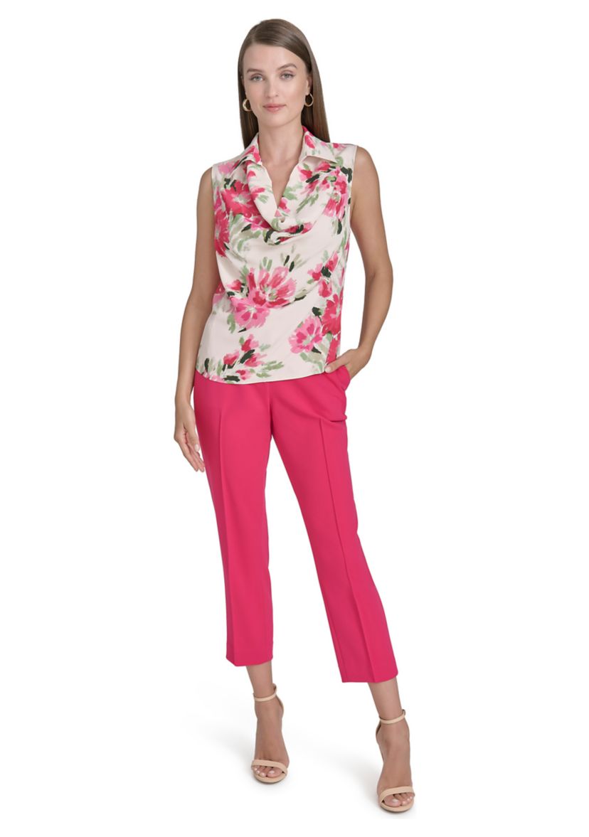 Womens Sleeveless Printed Blouse