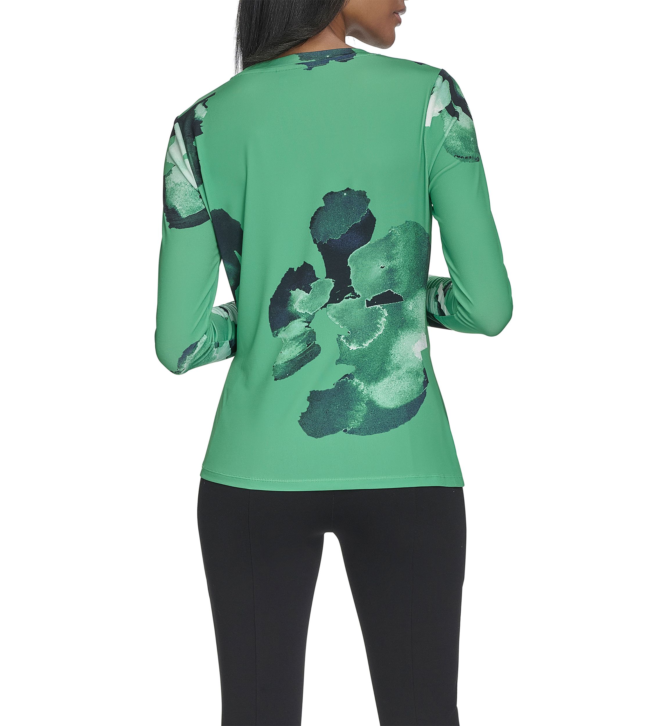 Jersey Twist Front Long Sleeve Top 