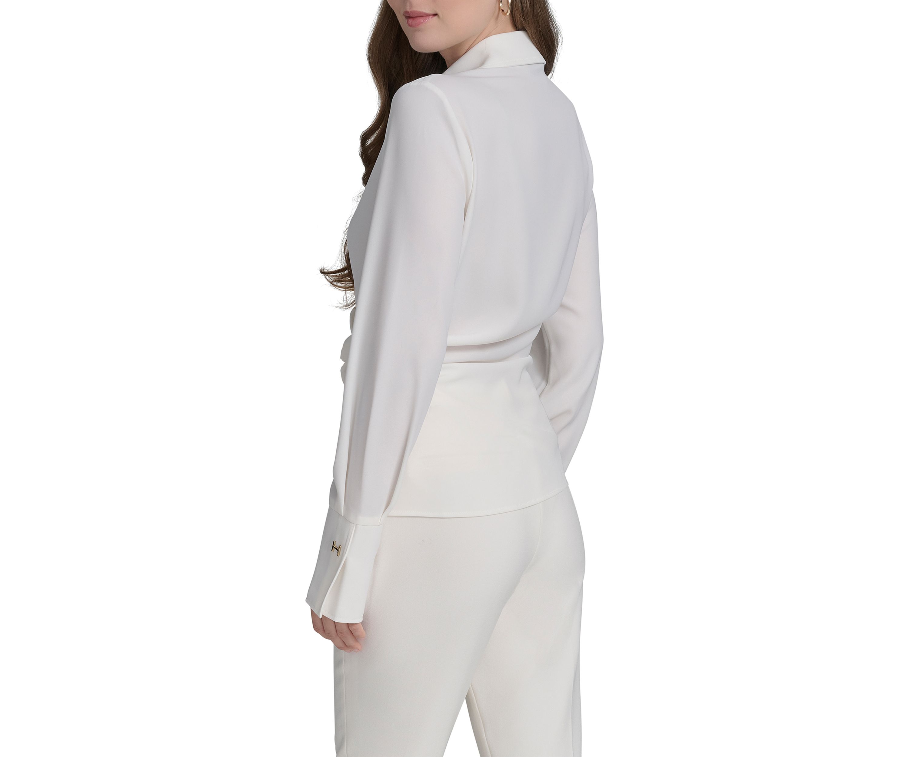 Womens Long Sleeve Side Knot Gold Stud Jacket 