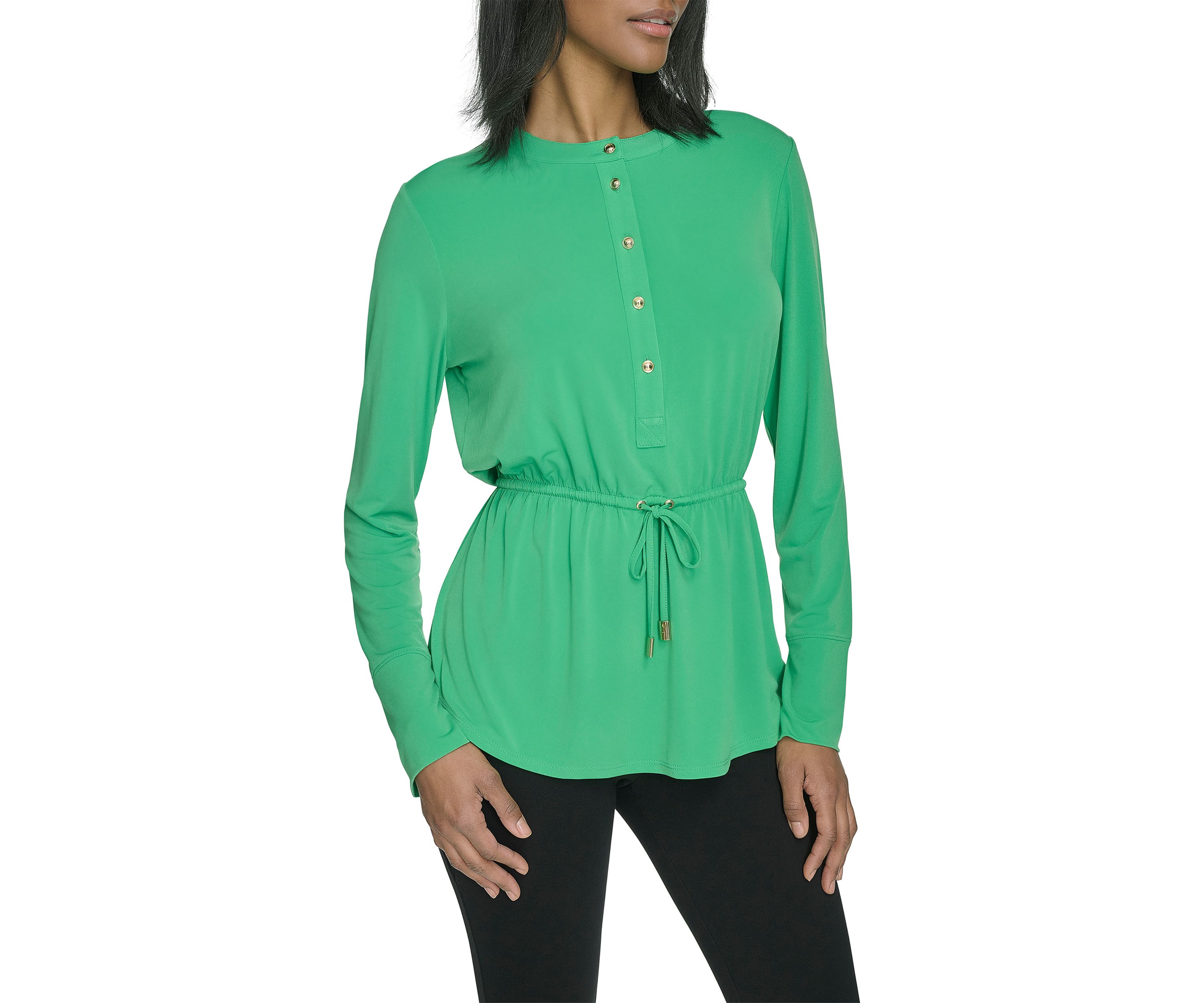 Jersey Button Down Top 