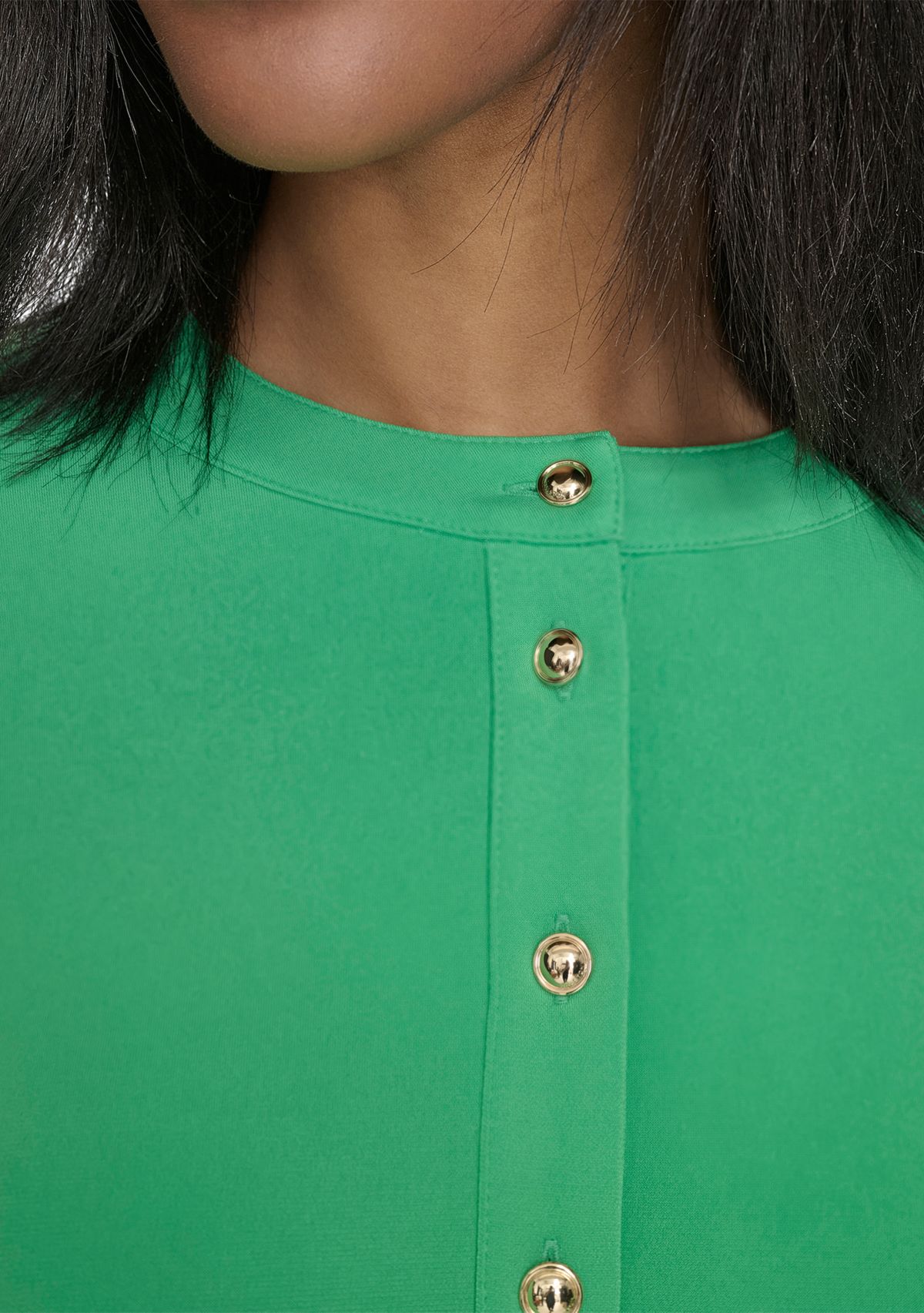 Jersey Button Down Top 