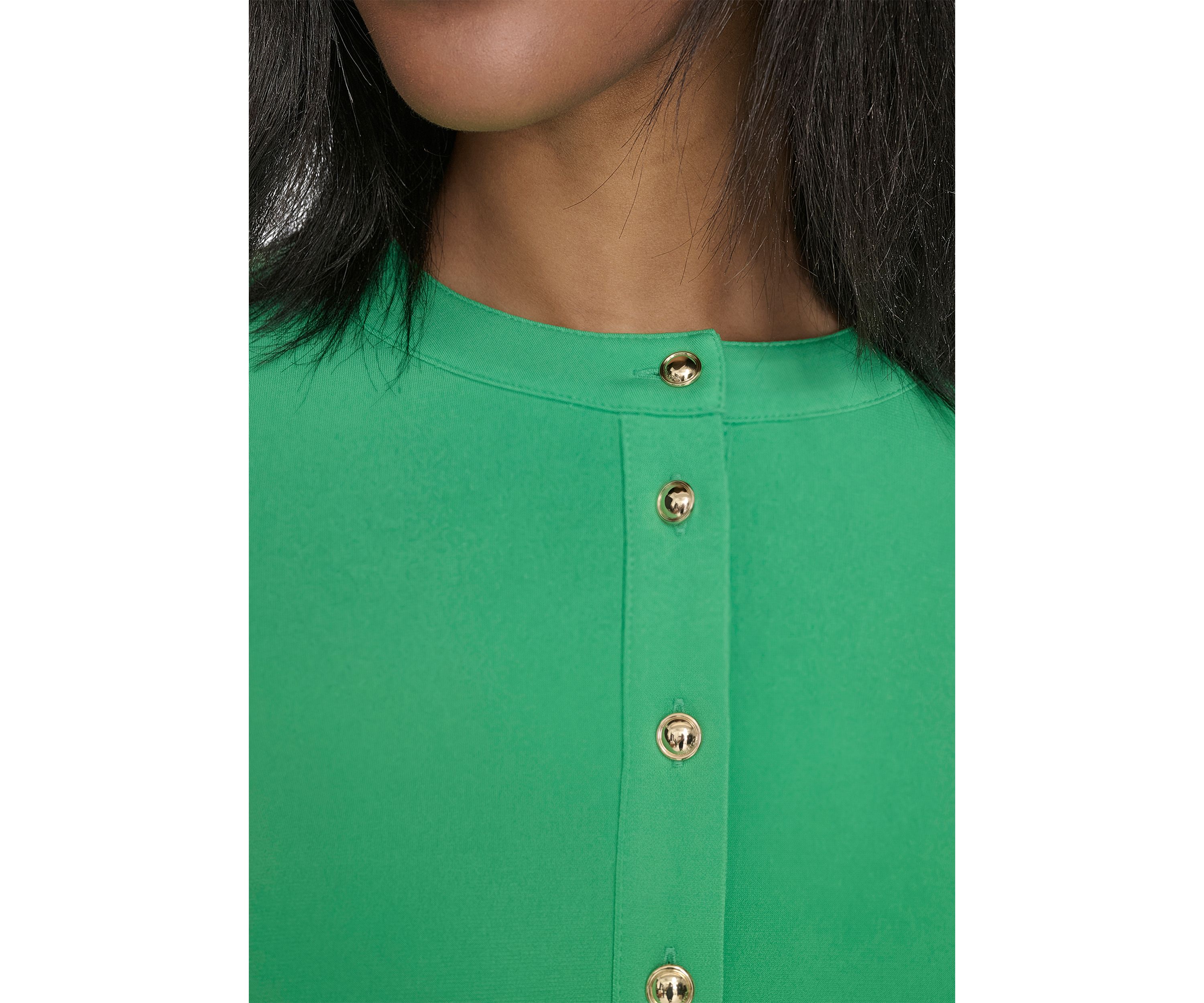 Jersey Button Down Top 